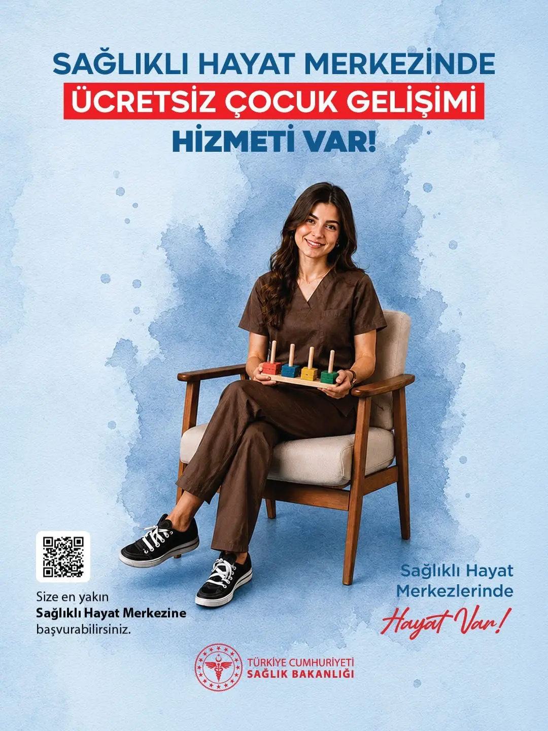 Ücretsiz çocuk gelişimi hizmeti Sağlıklı Hayat Merkezi'nde