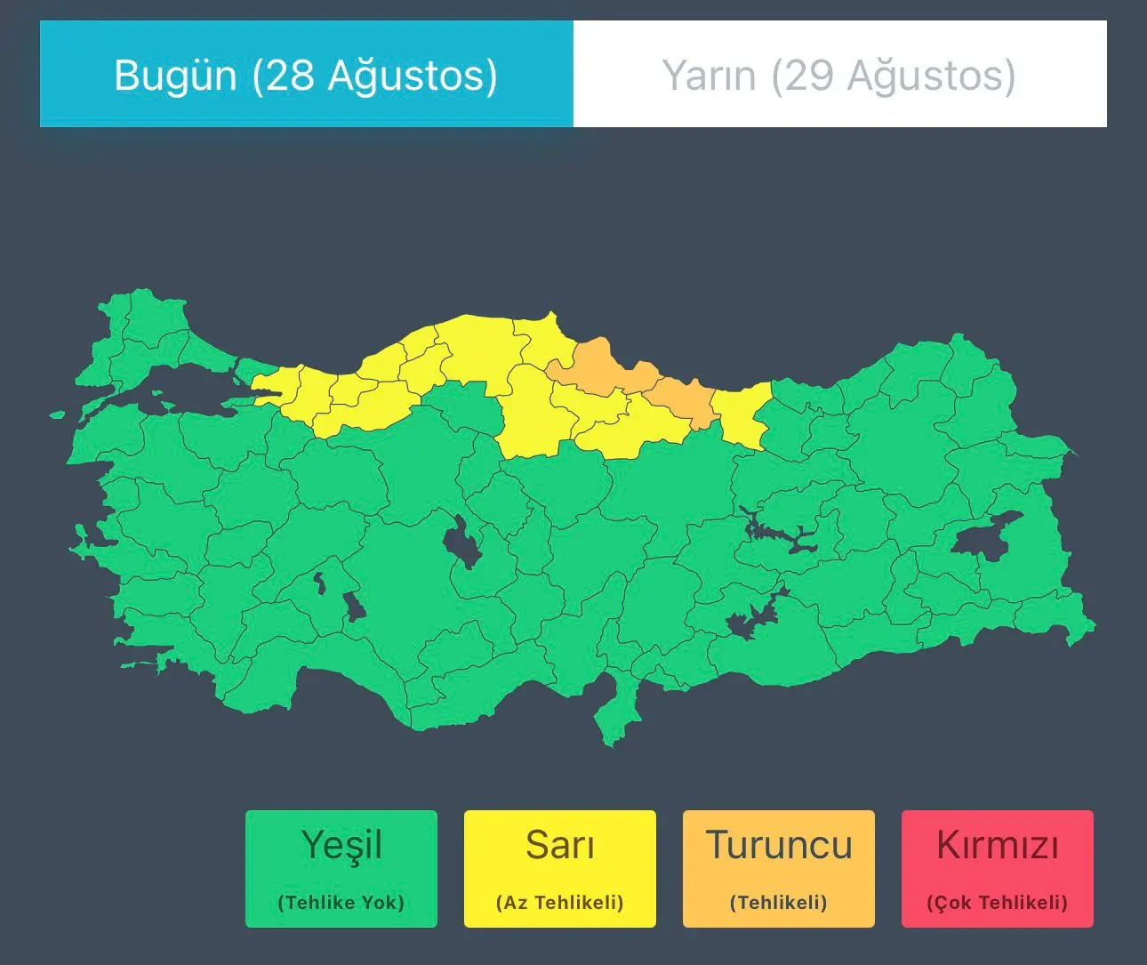 Ağustos'ta yağış ve fırtına bekleniyor