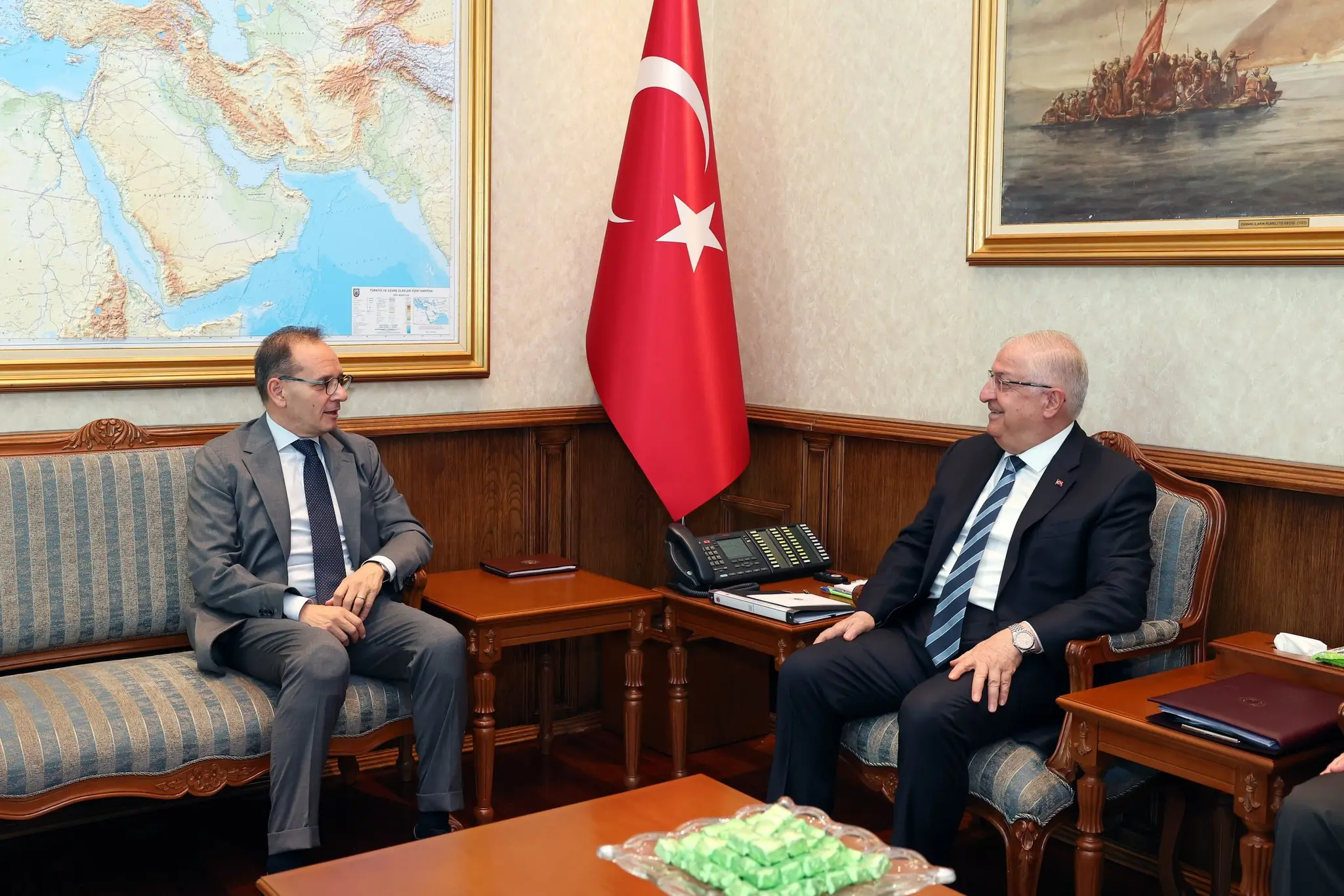 Yaşar Güler, İtalya'nın Ankara Büyükelçisi ile görüştü