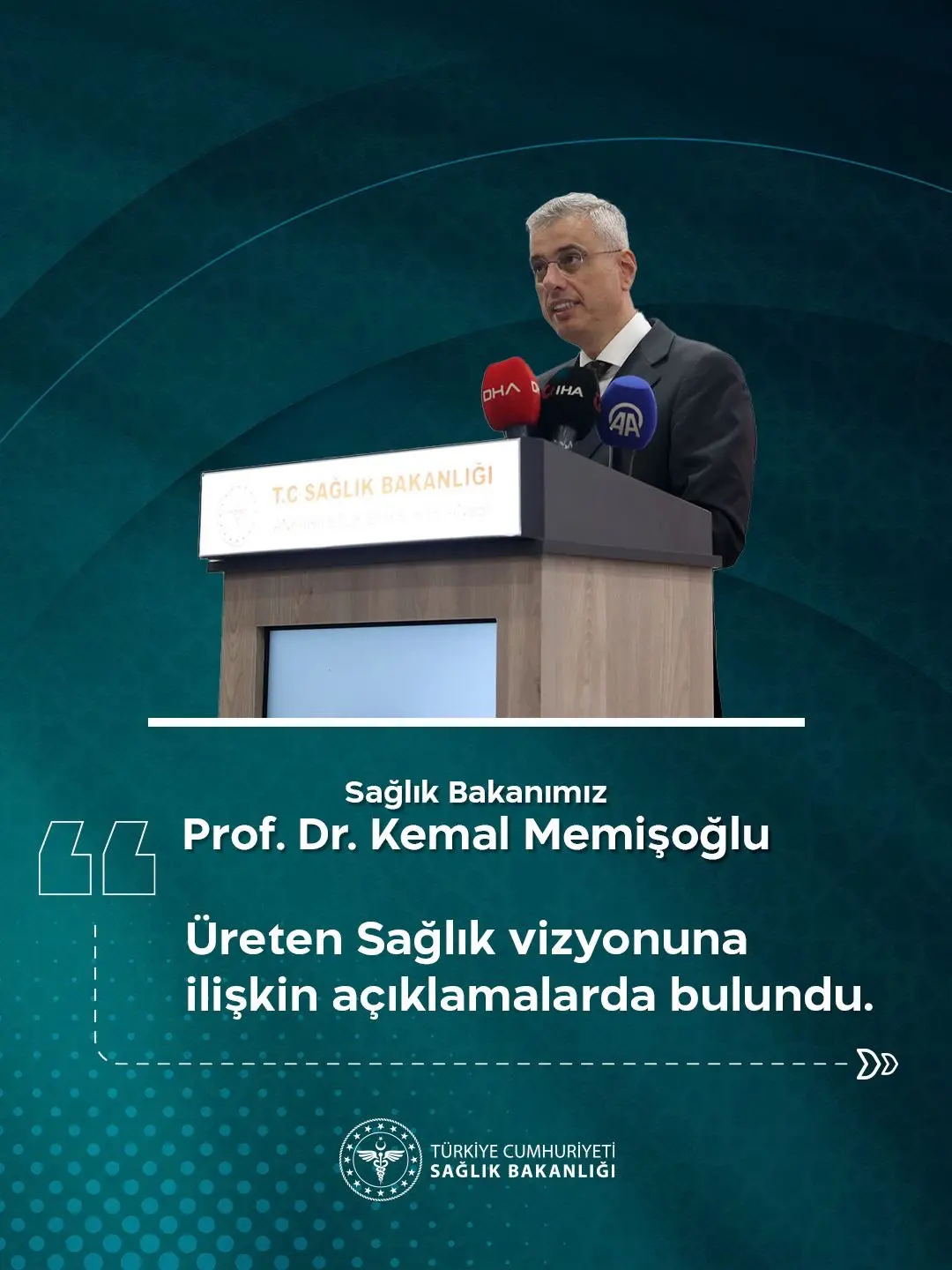 Sağlık Bakanı Memişoğlu'ndan Üreten Sağlık Vizyonu Açıklaması