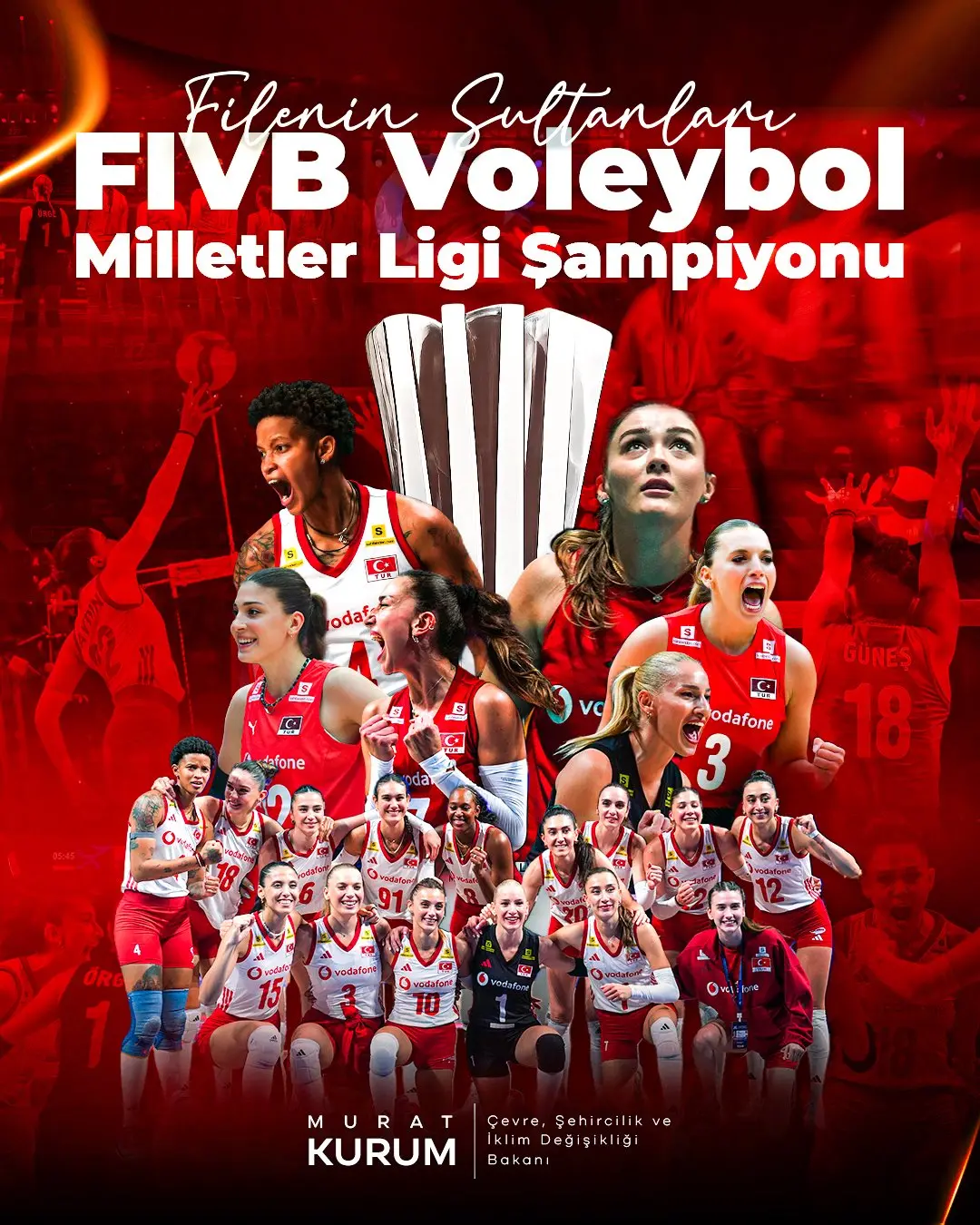 A Milli Kadın Voleybol Takımı şampiyon oldu