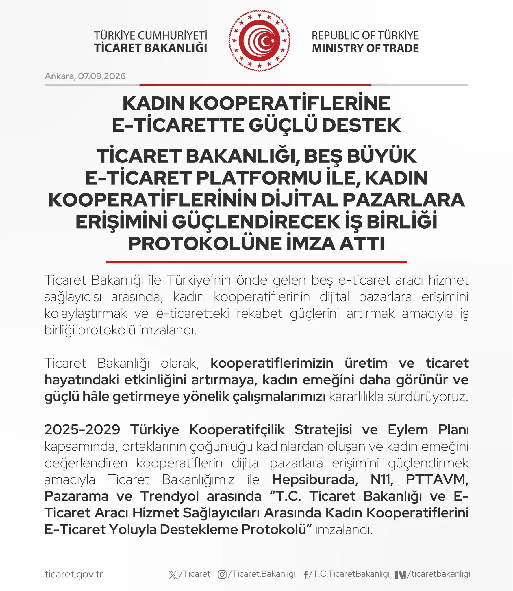 Kadın Kooperatiflerine E-Ticaret Desteği Sağlandı