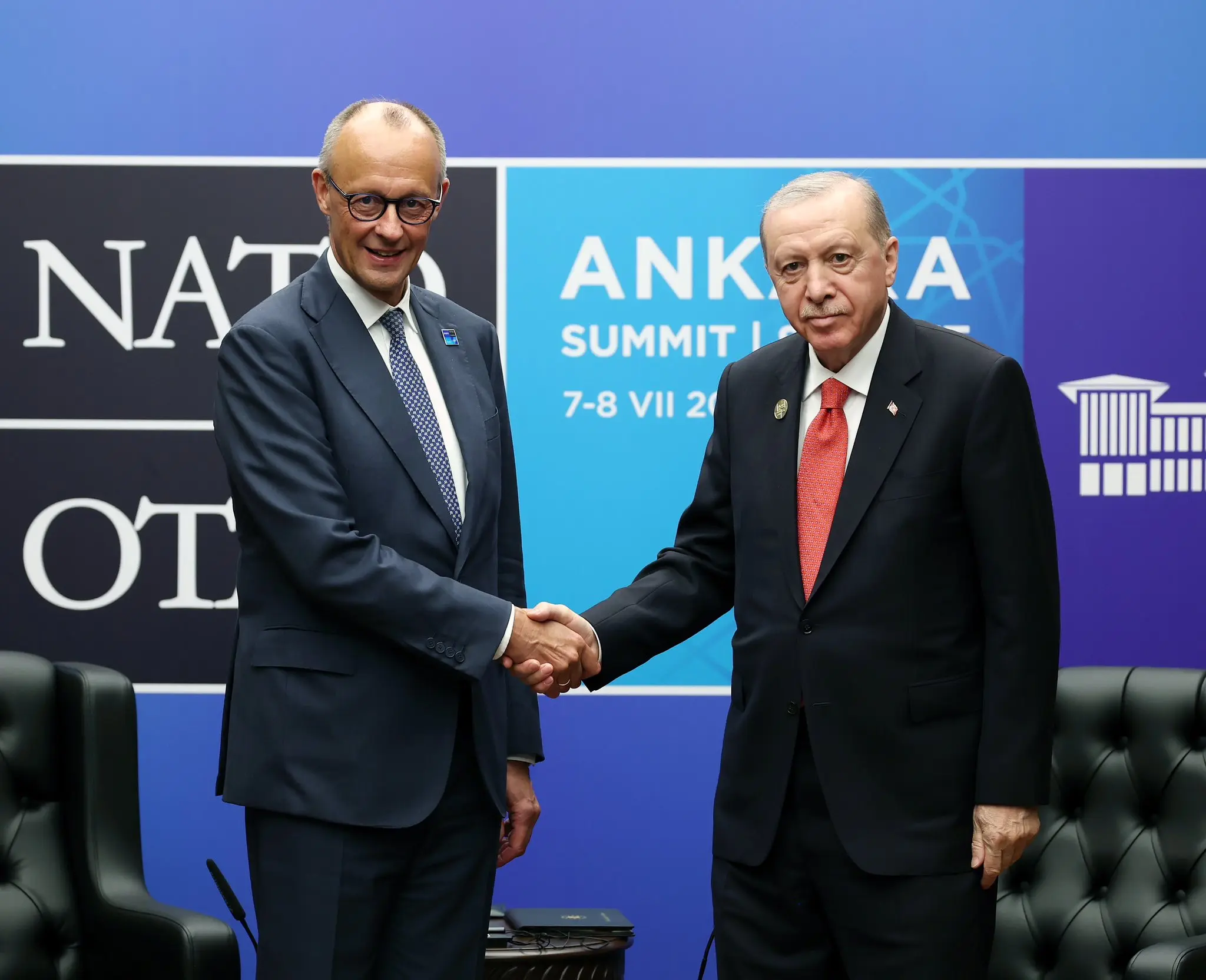 Cumhurbaşkanı Erdoğan, Almanya Şansölyesi ile görüştü