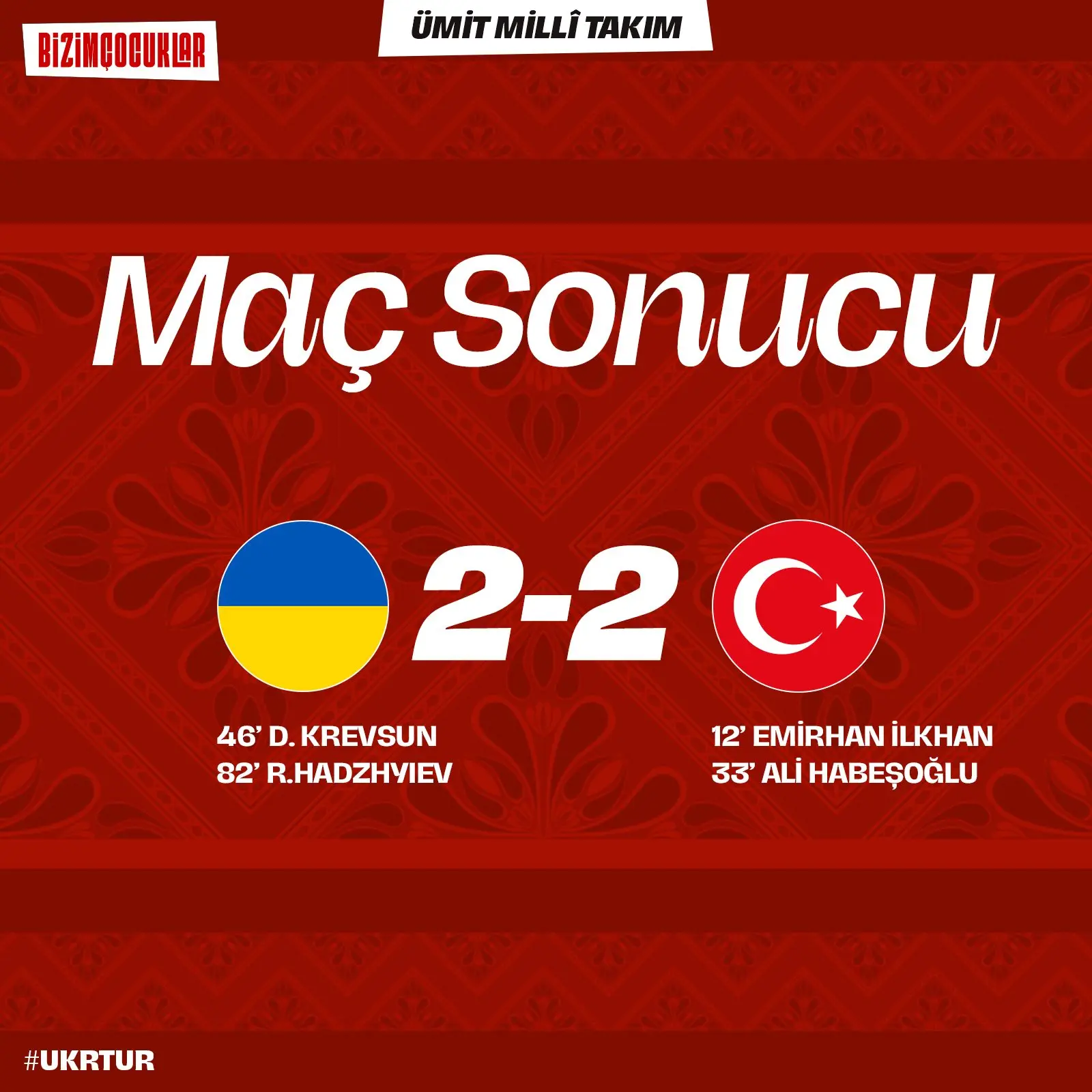 Umit Millî Takım'ın Ukrayna Maç Sonucu