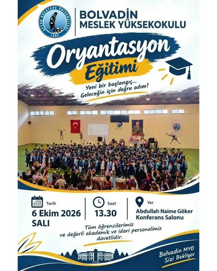 Bolvadin Meslek Yüksekokulu Oryantasyon Eğitimi Duyurusu