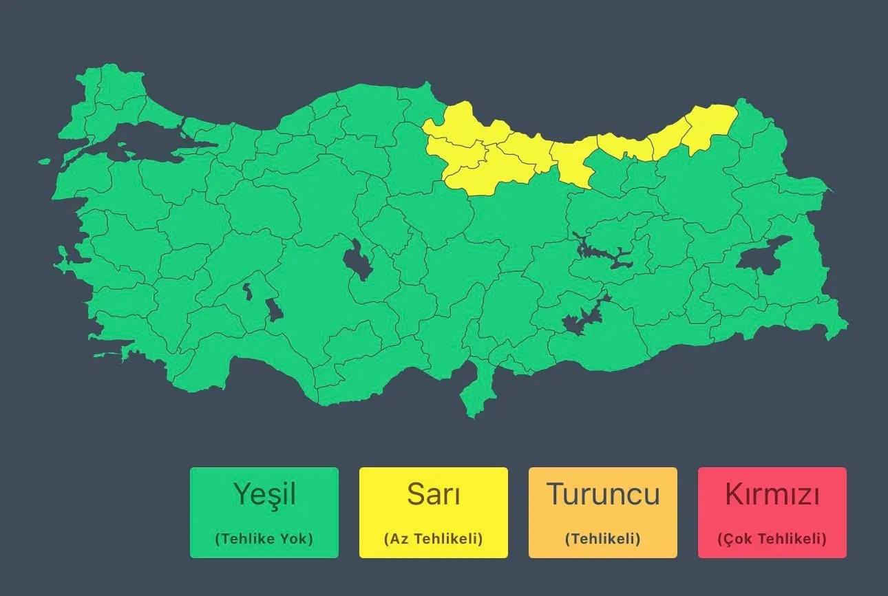 Karadeniz'de Şiddetli Yağış ve Fırtına Bekleniyor