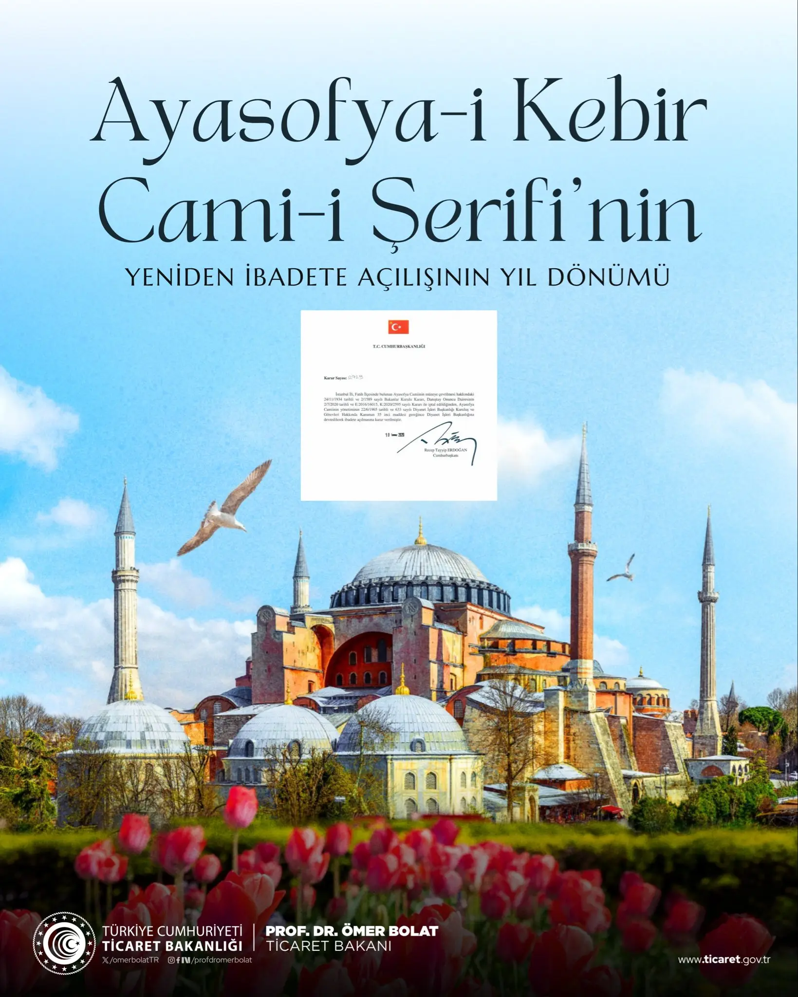 Ayasofya'nın ibadete açılması tarihi bir dönüm noktası