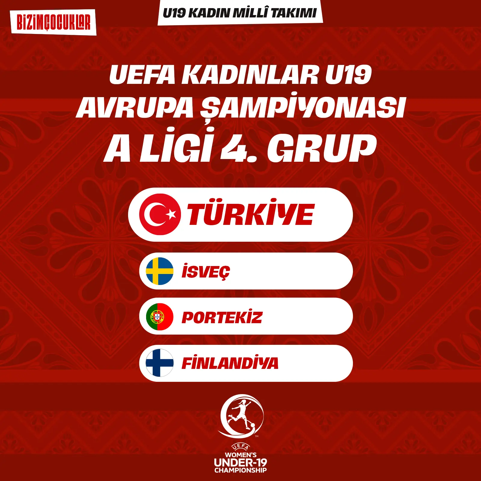 U19 ve U17 Kadın Millî Takımların Rakipleri Belirlendi