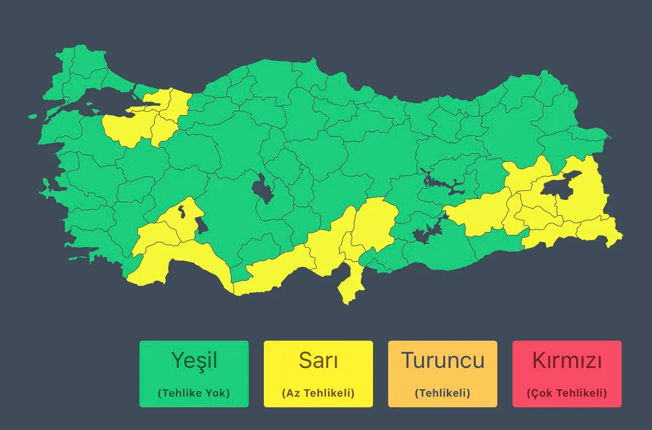 Meteoroloji'den yerel yağış ve fırtına uyarısı