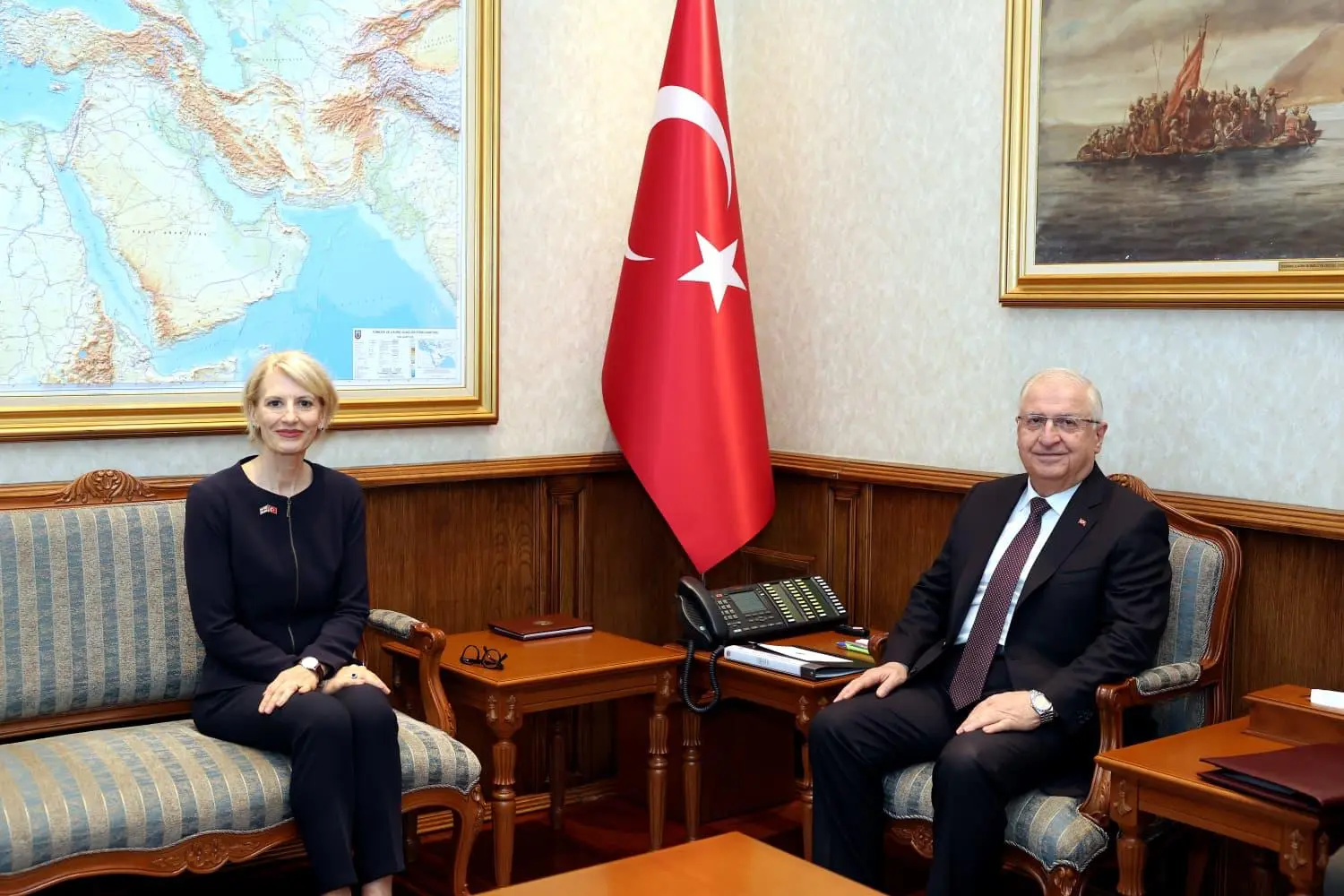 Yaşar Güler, İngiltere Büyükelçisi ile vedalaştı