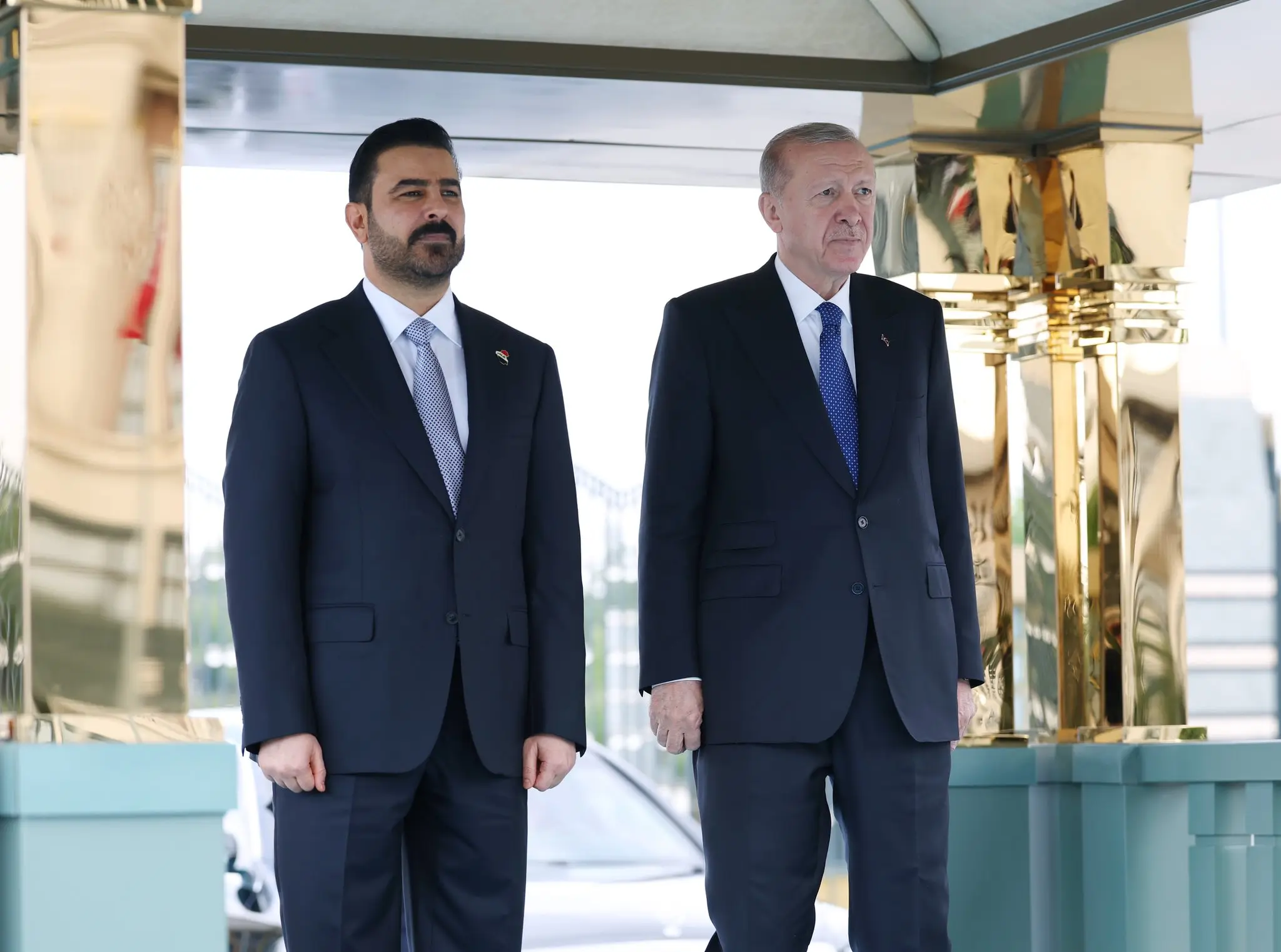 Cumhurbaşkanı Erdoğan, Irak Başbakanı'nı karşıladı