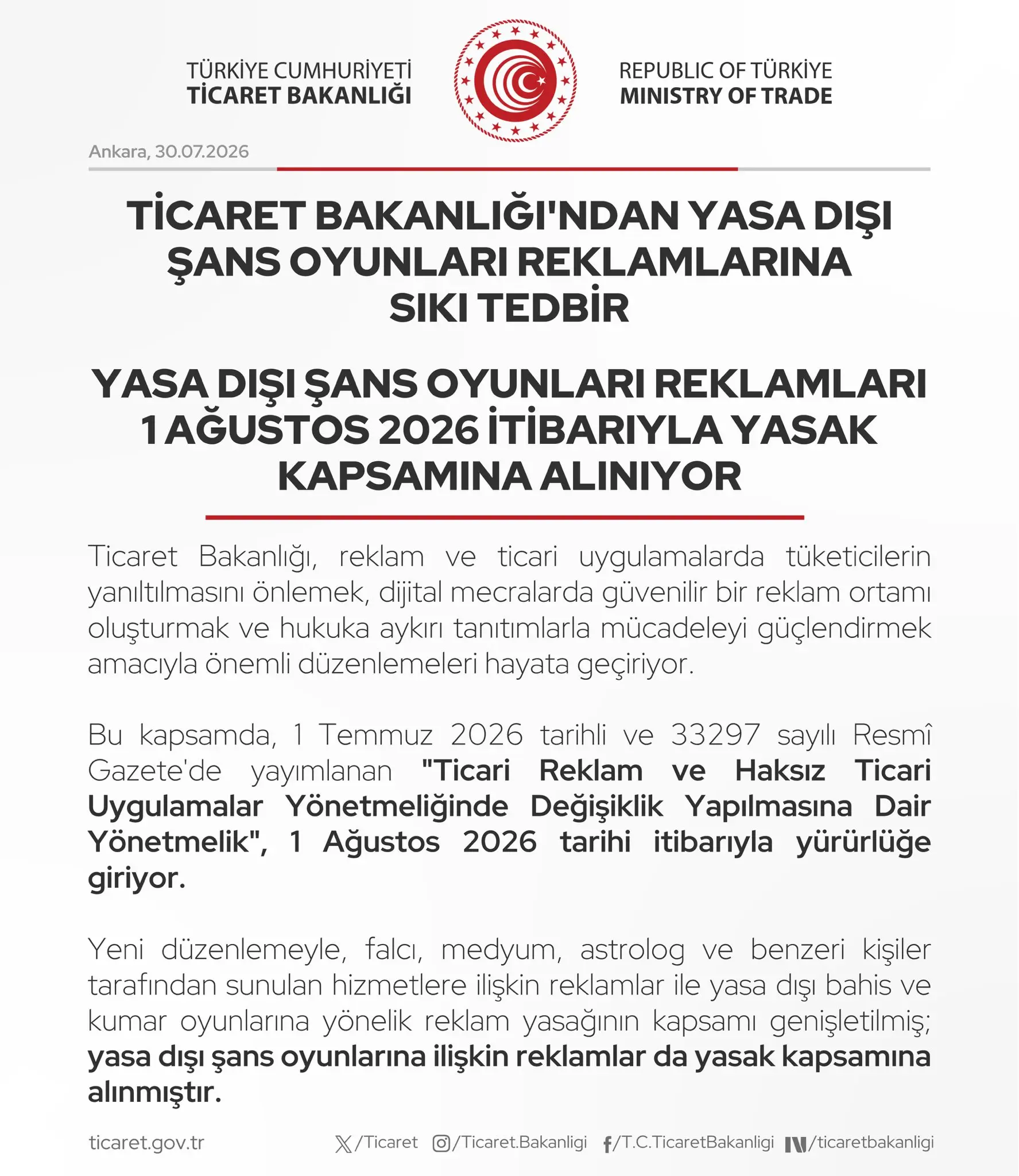 Bakanlıktan yasadışı bahis reklamlarına önlem