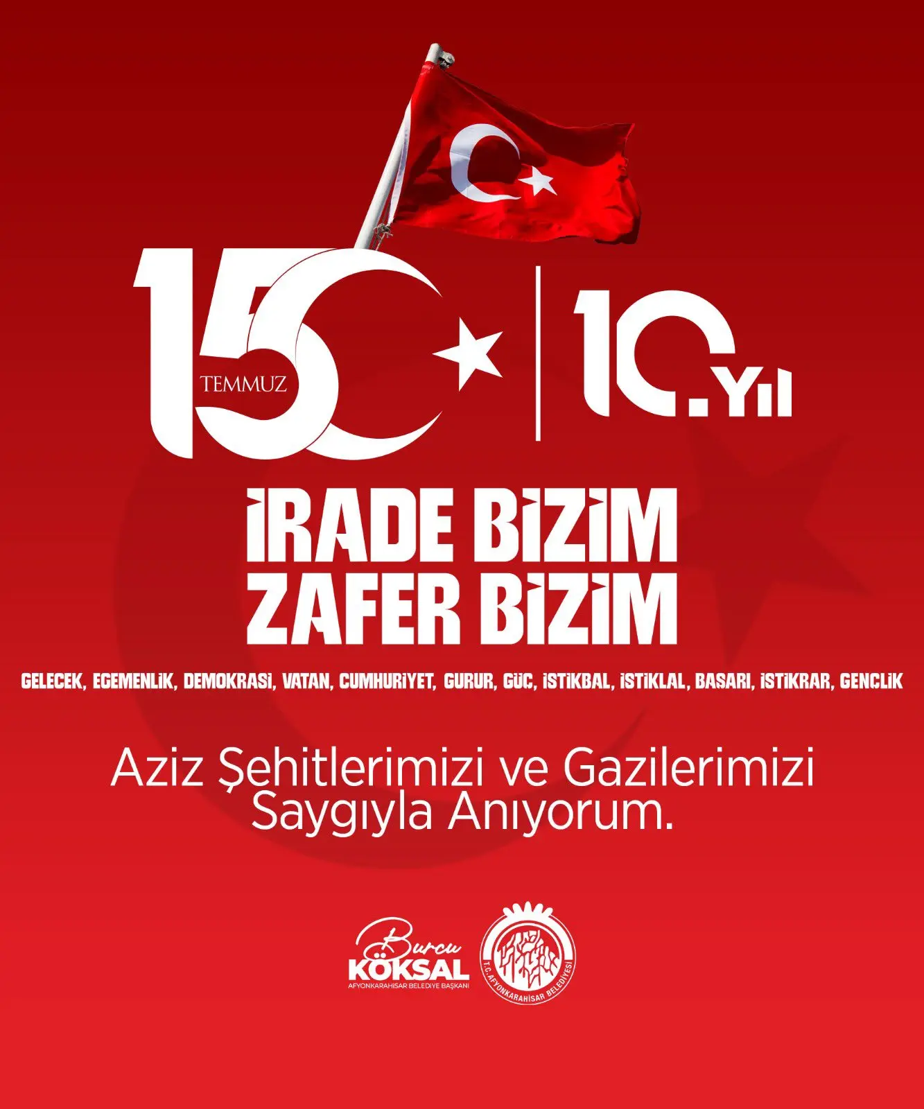 15 Temmuz Demokrasi ve Millî Birlik Günü kutlandı