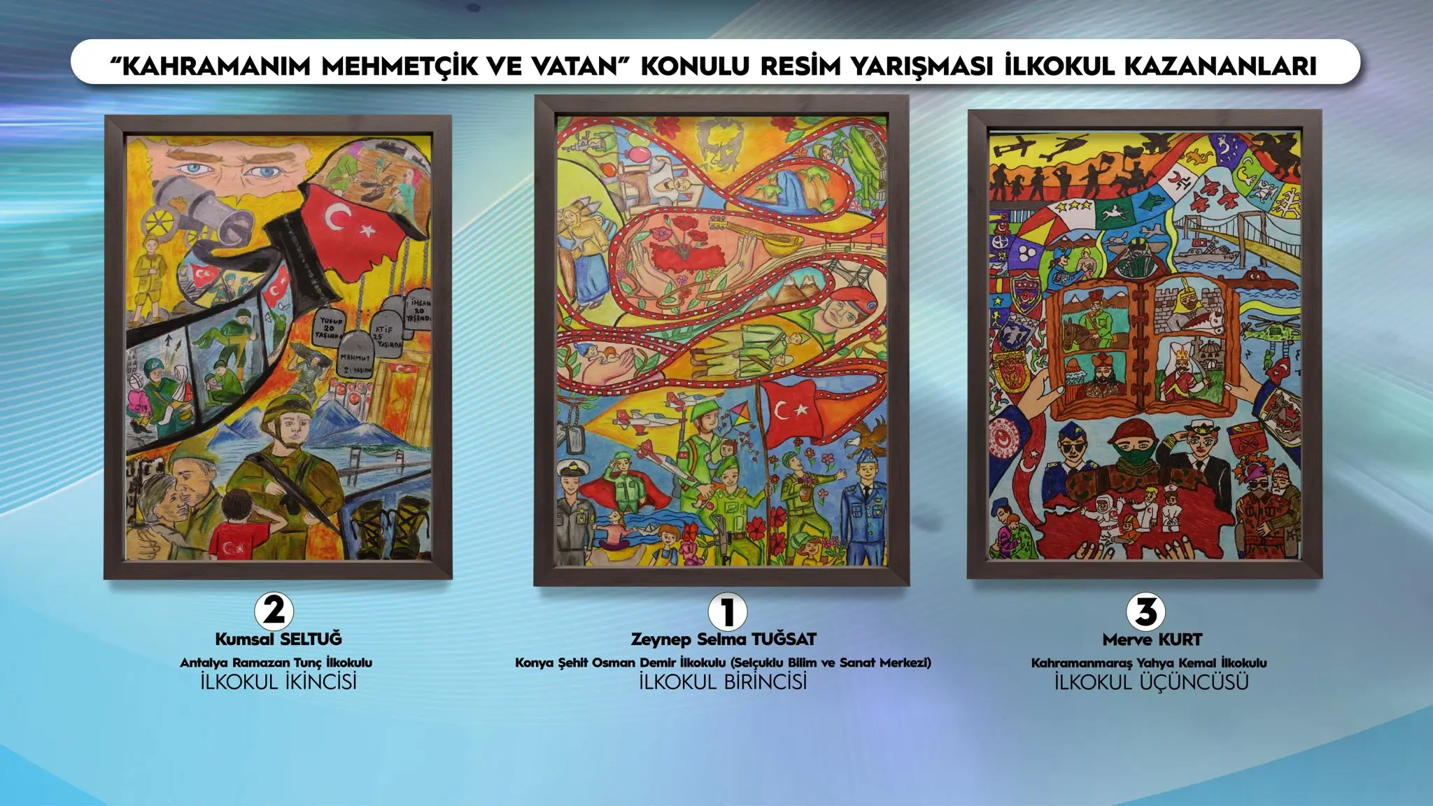 Mehmetçik ve Vatan Temalı Resim Yarışması Sonuçlandı