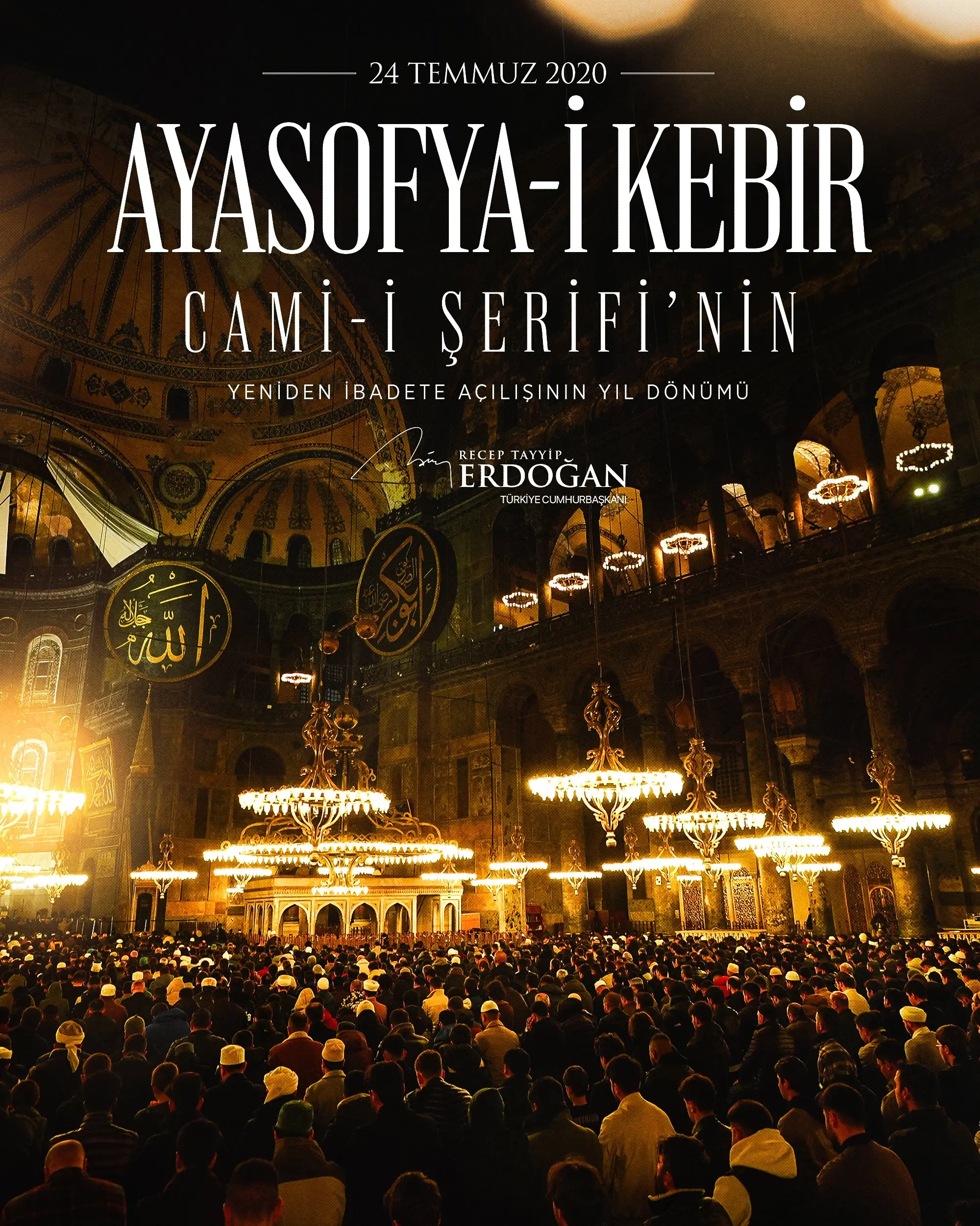 Ayasofya, 6 yıl önce yeniden ibadete açıldı