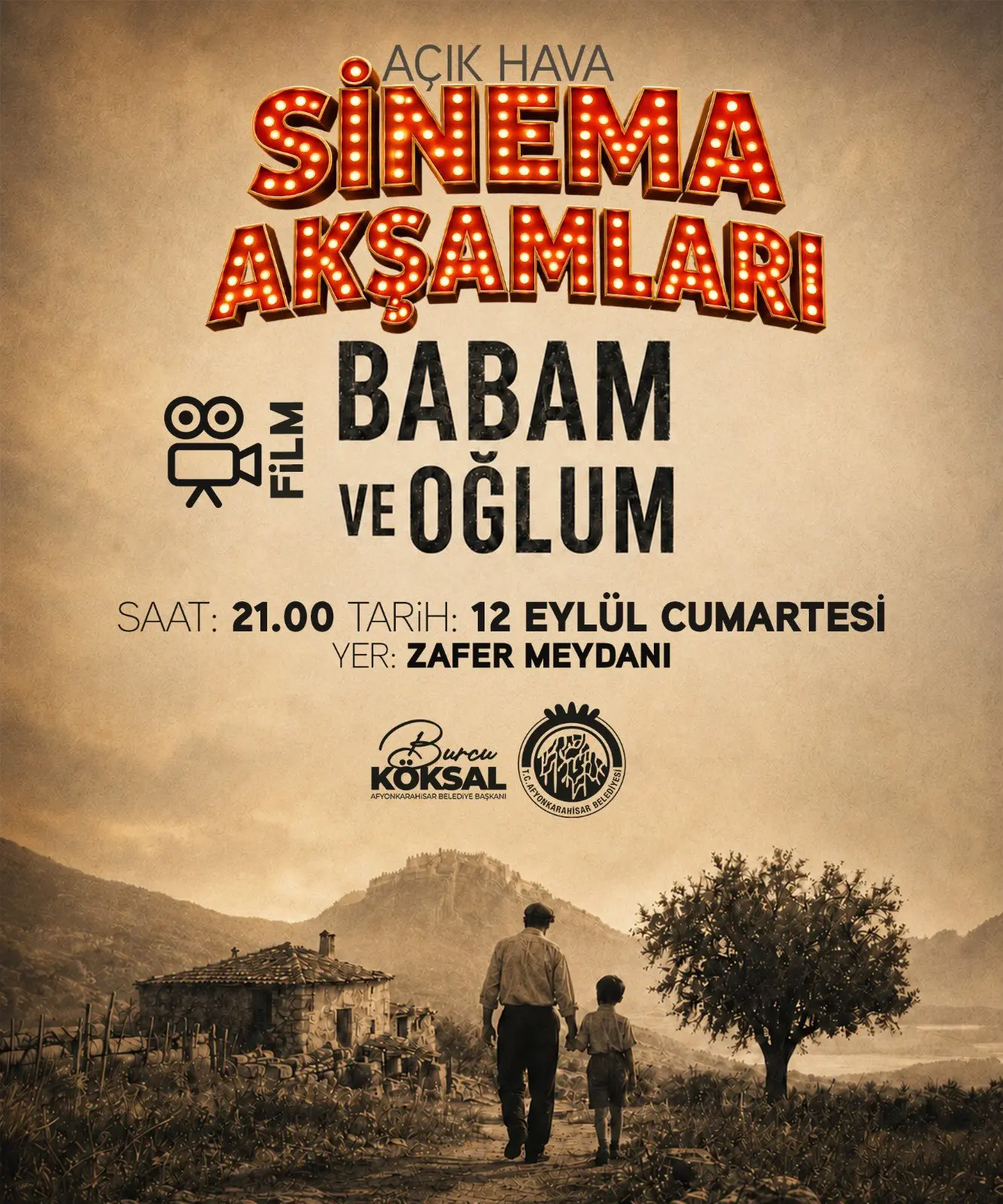 Açık Hava Sineması 'Babam ve Oğlum' ile Devam Ediyor