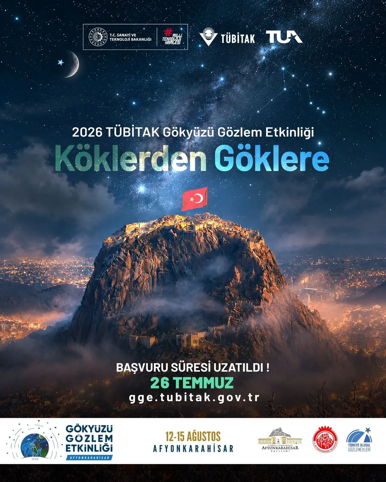 TÜBİTAK Gökyüzü Gözlem Etkinliği Afyonkarahisar'da