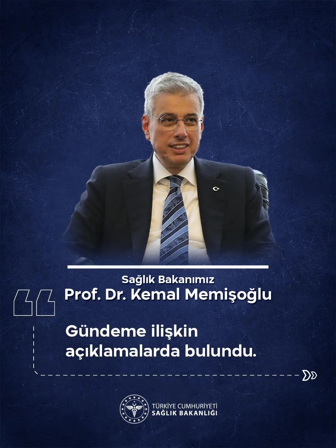 Sağlık Bakanı Kemal Memişoğlu'ndan Açıklamalar