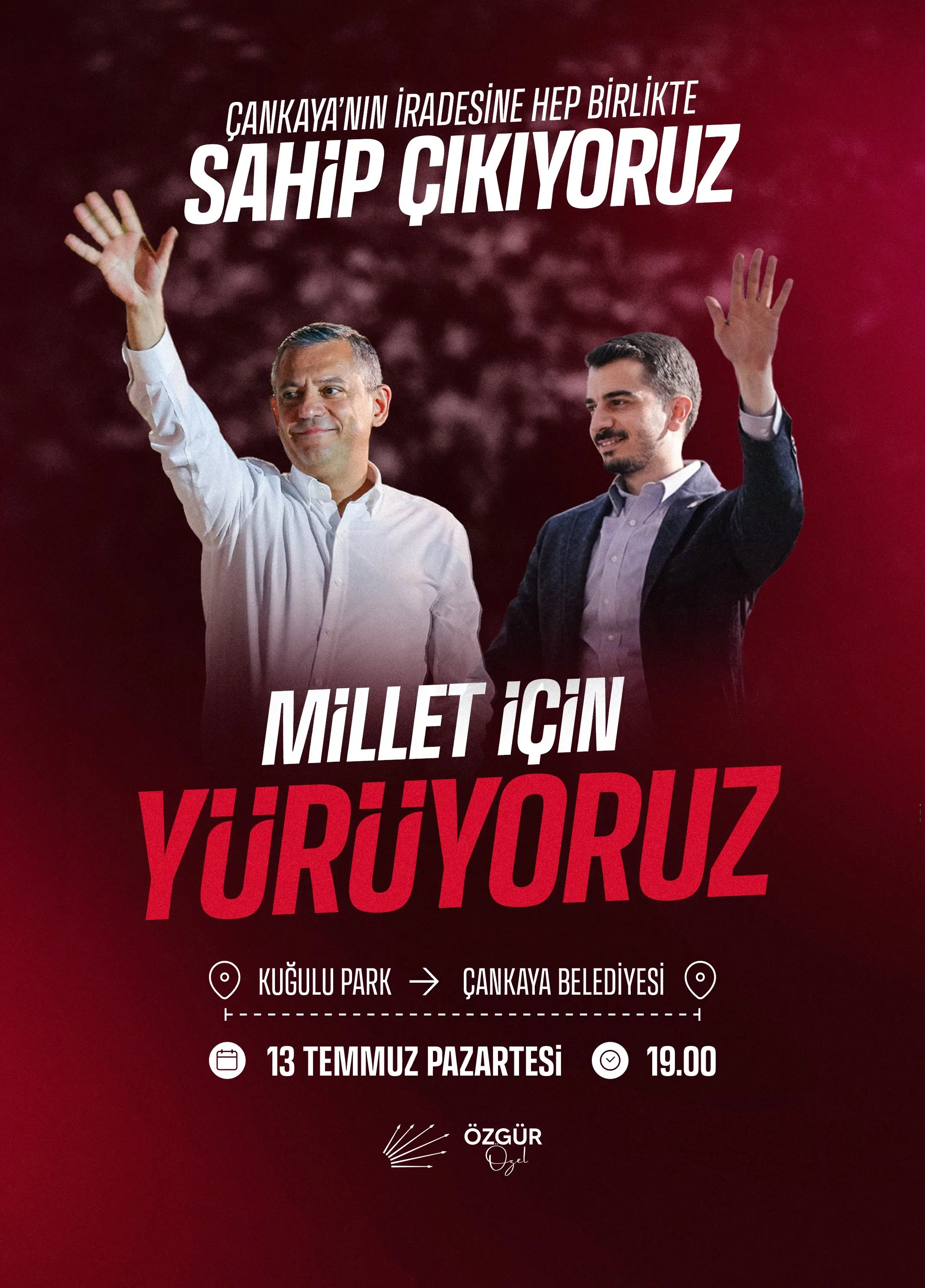 Siyasi kumpaslara karşı milletle yürüyüş vurgusu