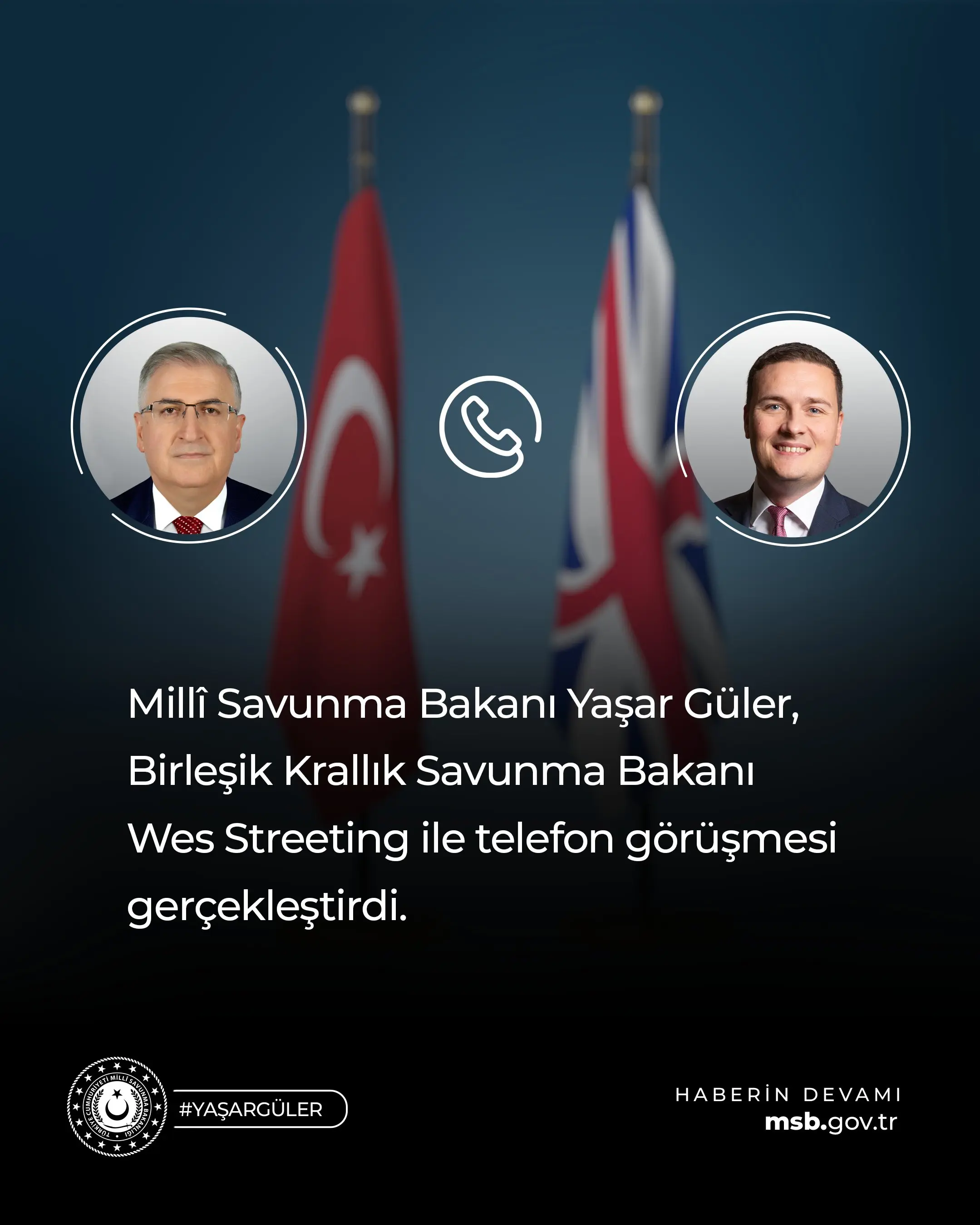 Türkiye ve Birleşik Krallık Savunma Bakanları Görüştü