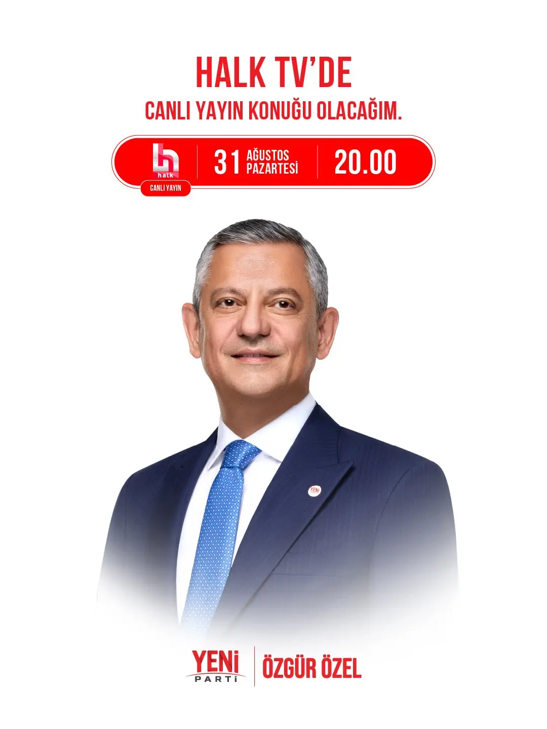 Halk TV'de canlı yayın konukluğu gerçekleşecek