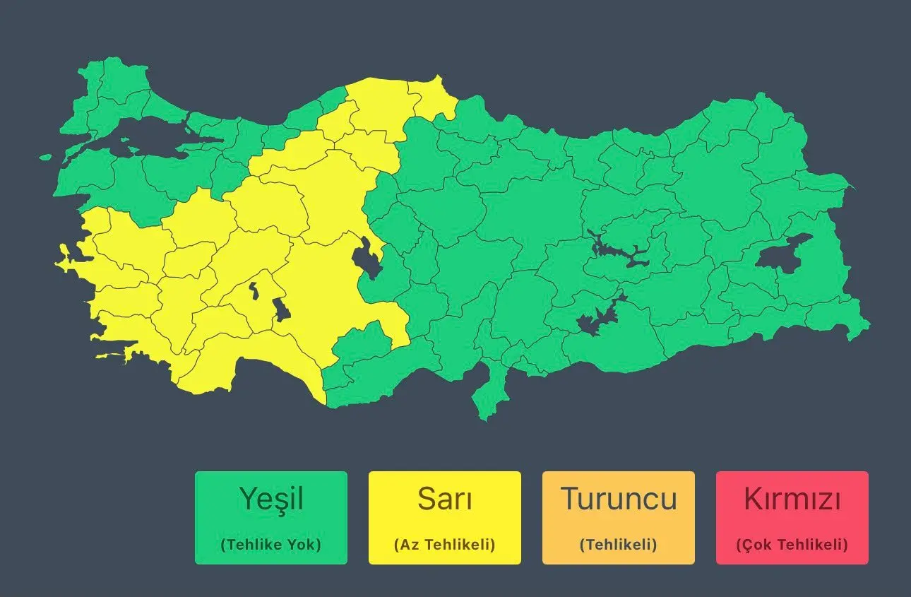 18 Haziran 2026'da yerel yağış ve fırtına bekleniyor
