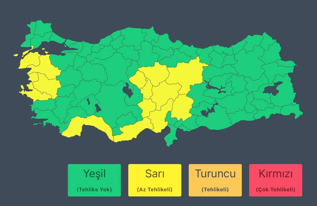 Çanakkale ve çevresinde güçlü rüzgarlar bekleniyor