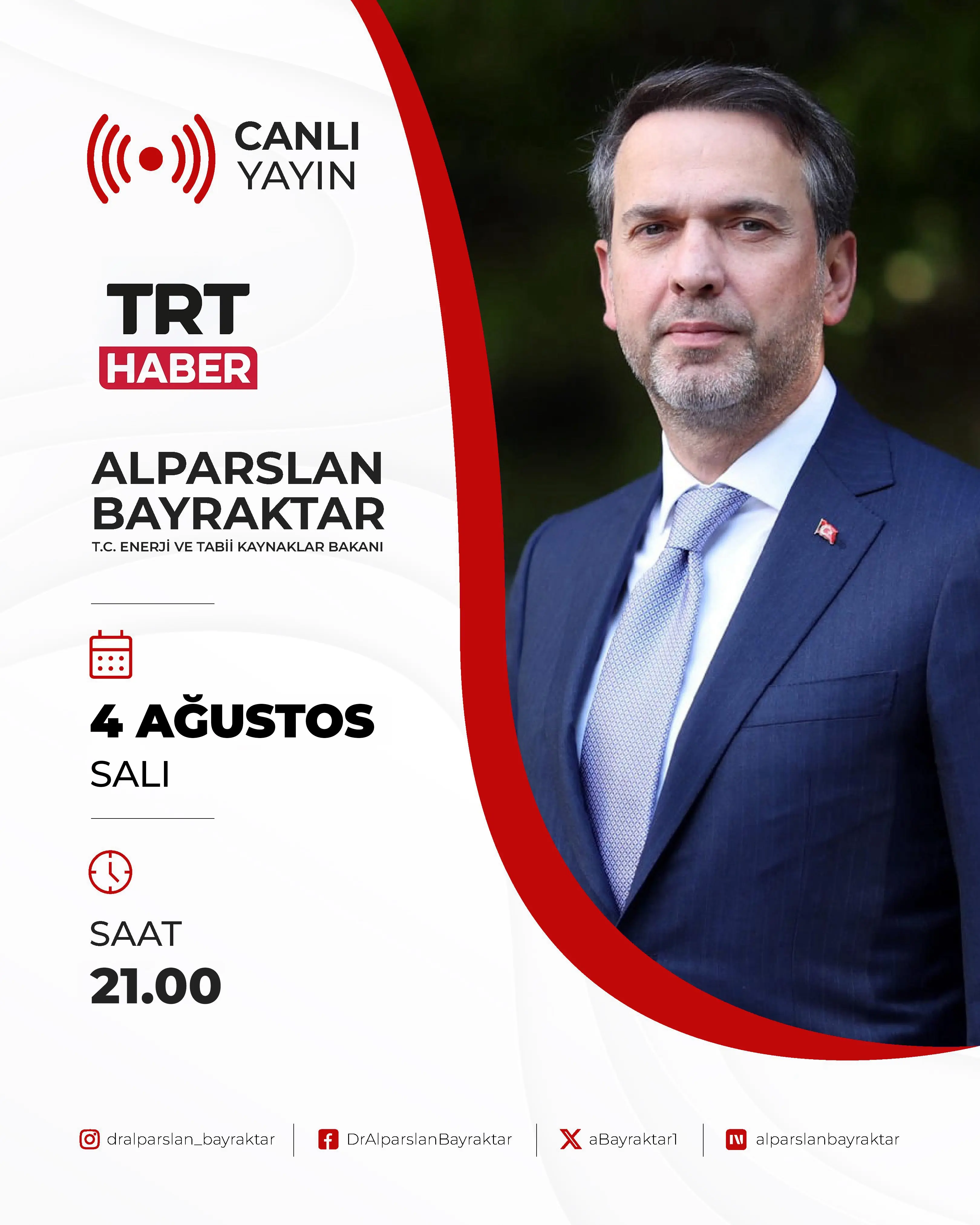 Bakan Bayraktar, TRT Haber'de canlı yayında