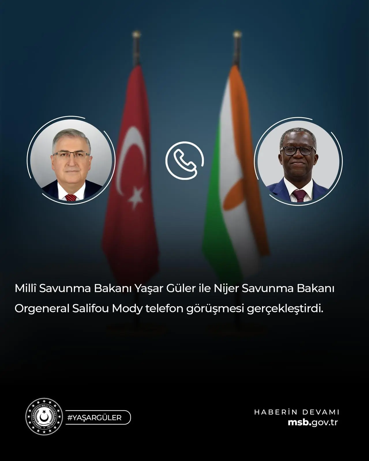 Türkiye ve Niger Savunma Bakanları görüştü