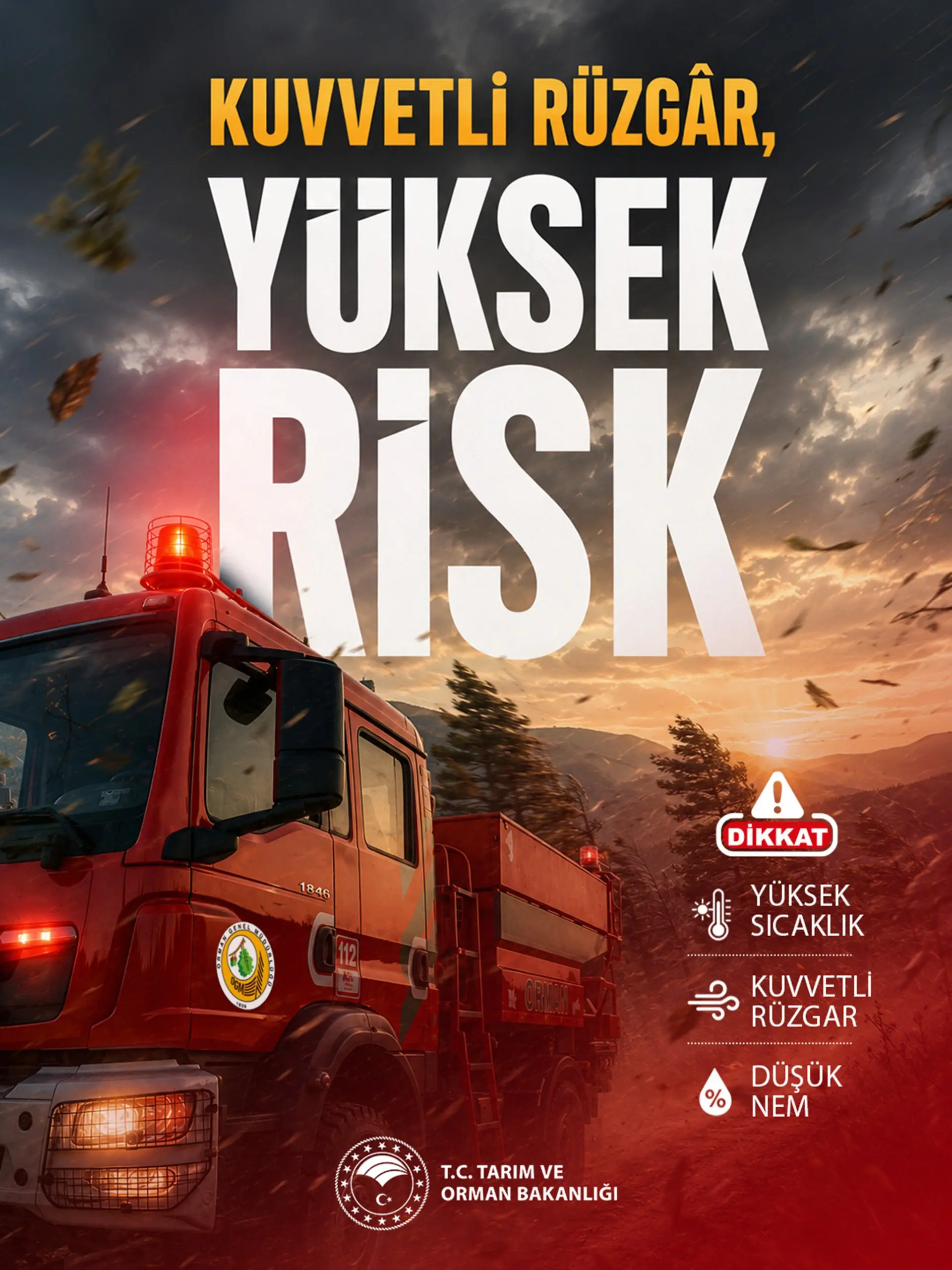 Bu hafta şiddetli rüzgâr uyarısı yapıldı