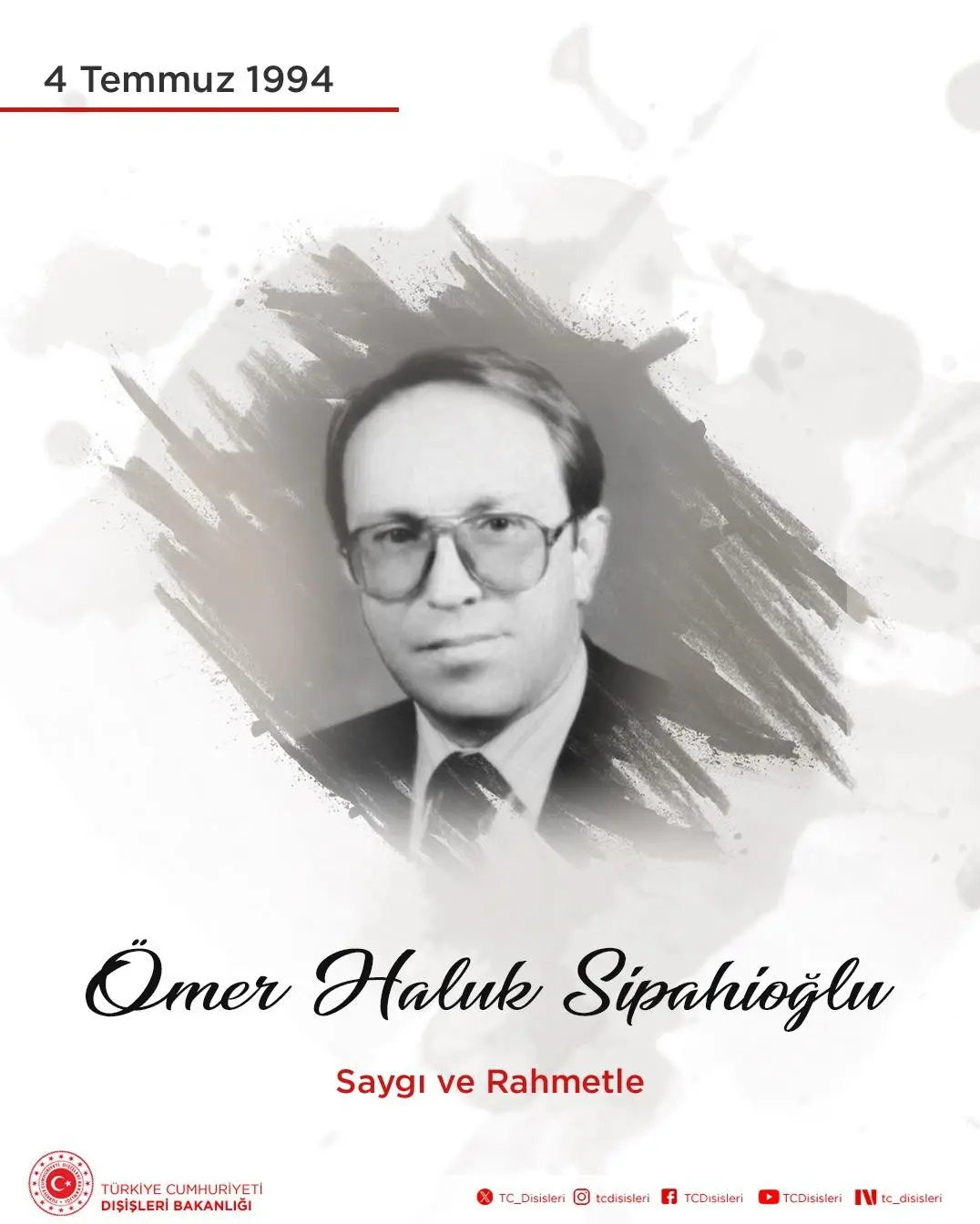 Ömer Haluk Sipahioğlu 4 Temmuz'da anıldı