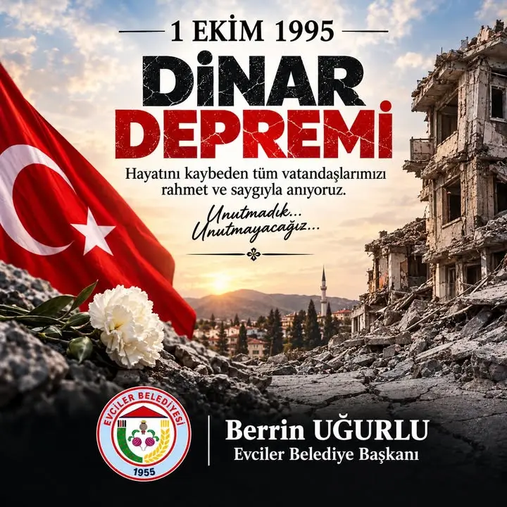 Dinar Depremi'nde Hayatını Kaybedenler Anıldı