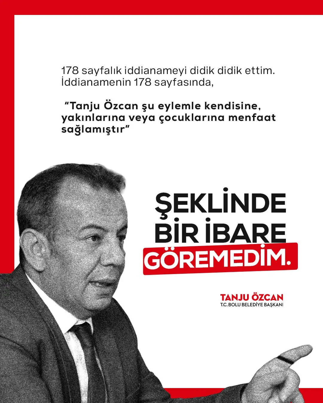 İddianamede usulsüzlük bulamadığını açıkladı