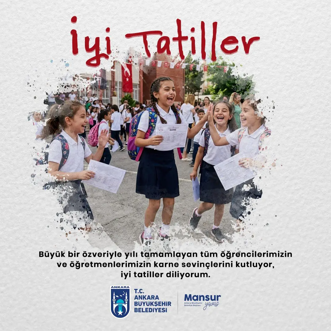 Öğrencilere tatil öncesi kutlama mesajı