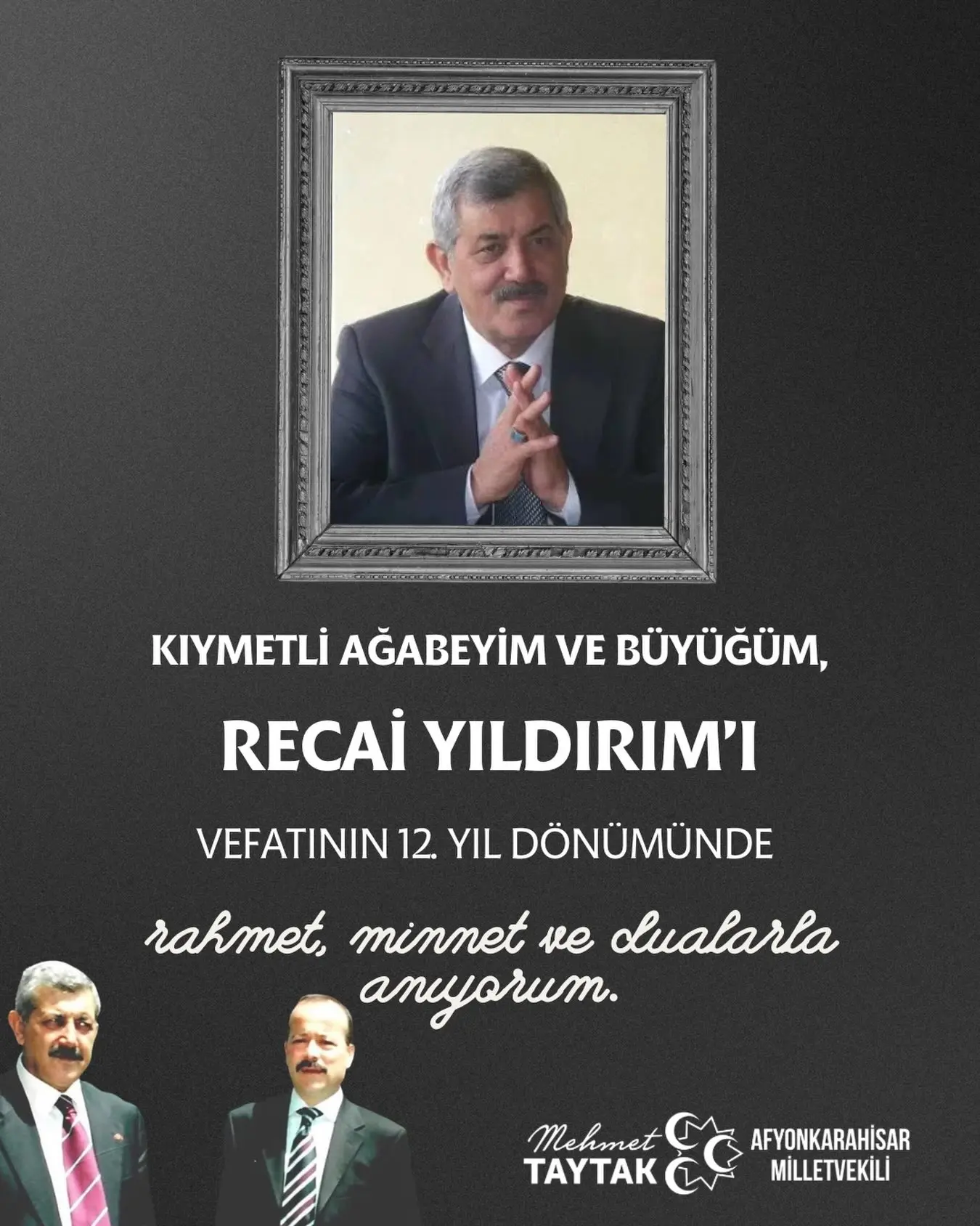 Recai Yıldırım vefatının 12. yılında anıldı