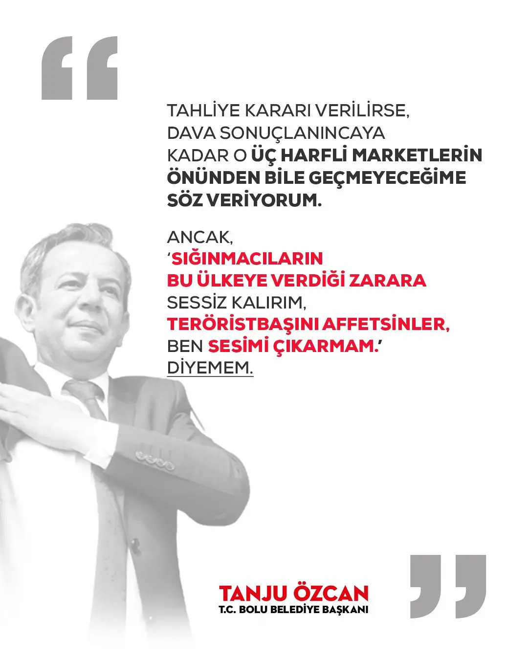 Tahliye kararı üzerine düşüncelerini paylaştı