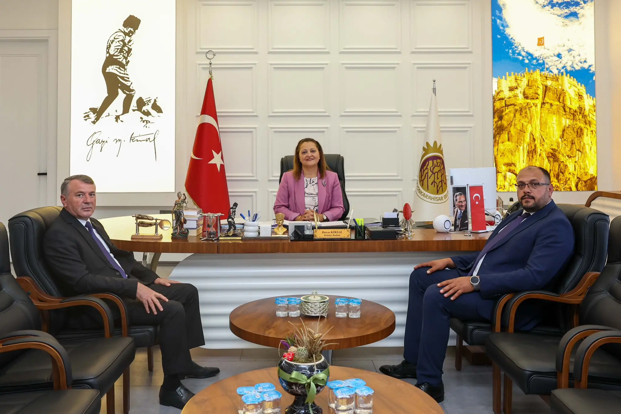 Bayat Belediye Başkanı Bodur ve Çoban Görüştü