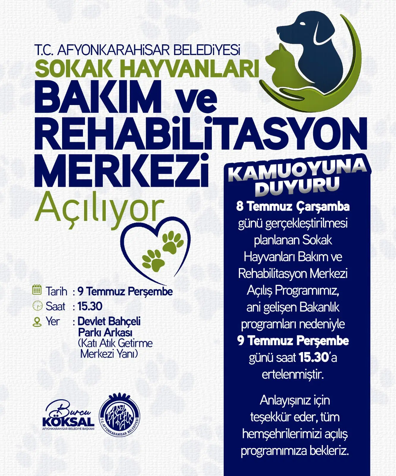 Yeni merkez açılışı için davet yapıldı
