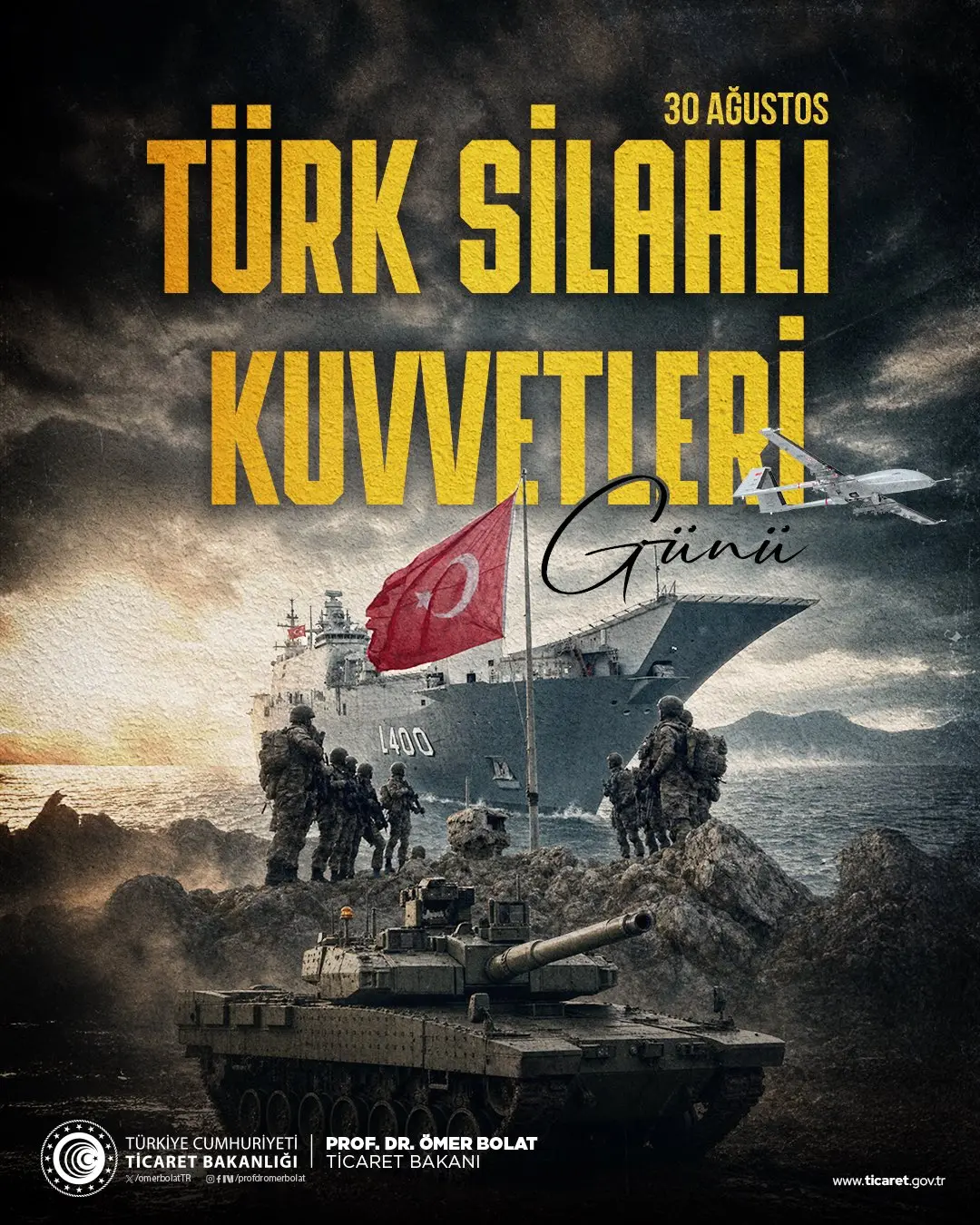 30 Ağustos Türk Silahlı Kuvvetleri Günü Kutlandı
