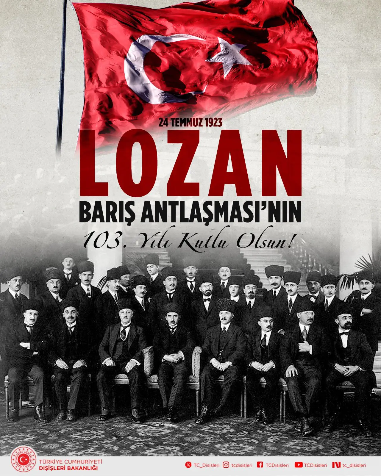 Lozan Antlaşması'nın 103. yıl dönümü kutlandı