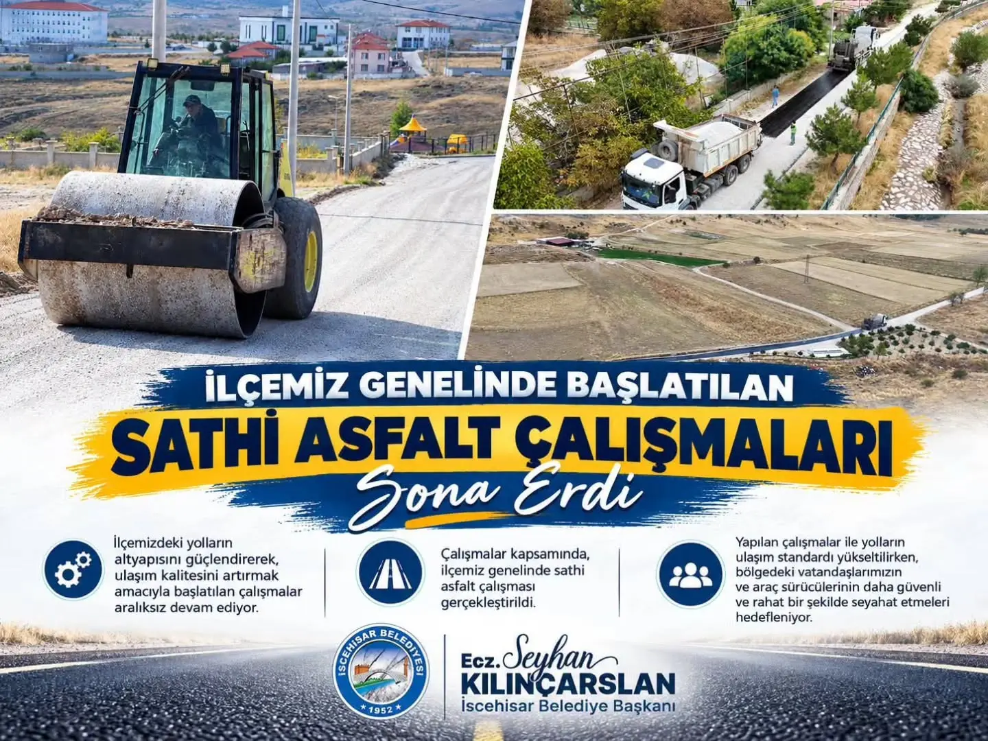 İscehisar'da Asfalt Çalışmaları Tamamlandı
