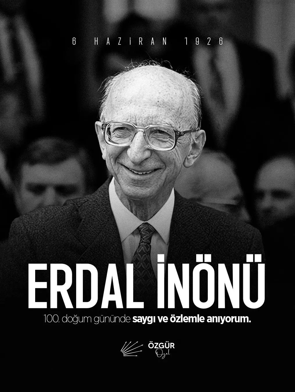 Erdal İnönü'nün 100. doğum günü anıldı