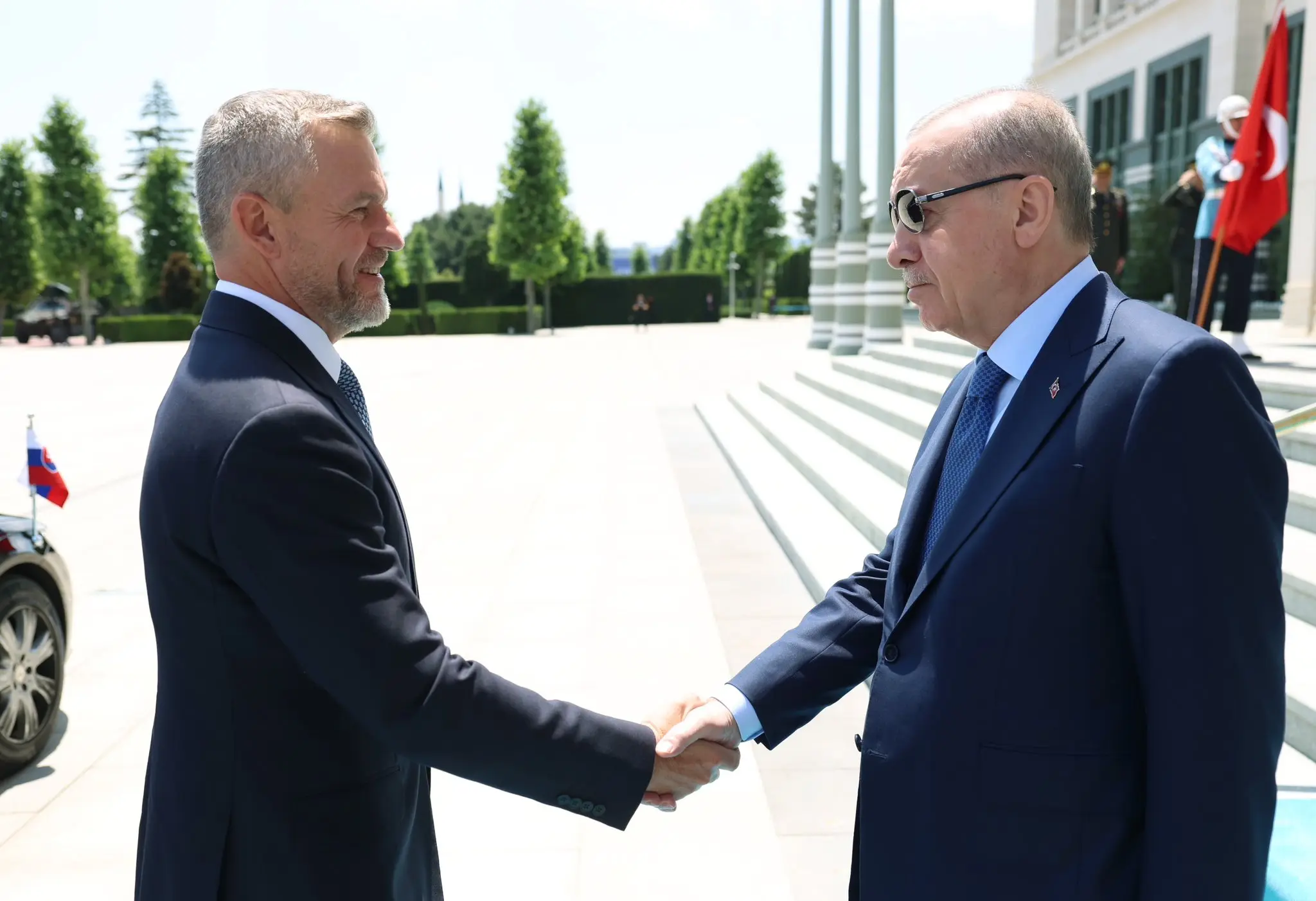 Cumhurbaşkanı Erdoğan, Slovakya Cumhurbaşkanı ile görüştü