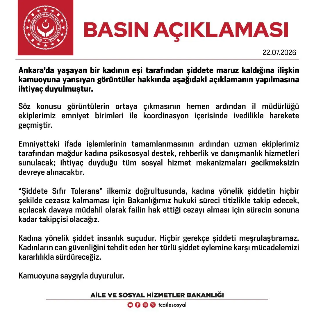 Ankara'da kadına yönelik şiddet olayı gündemde