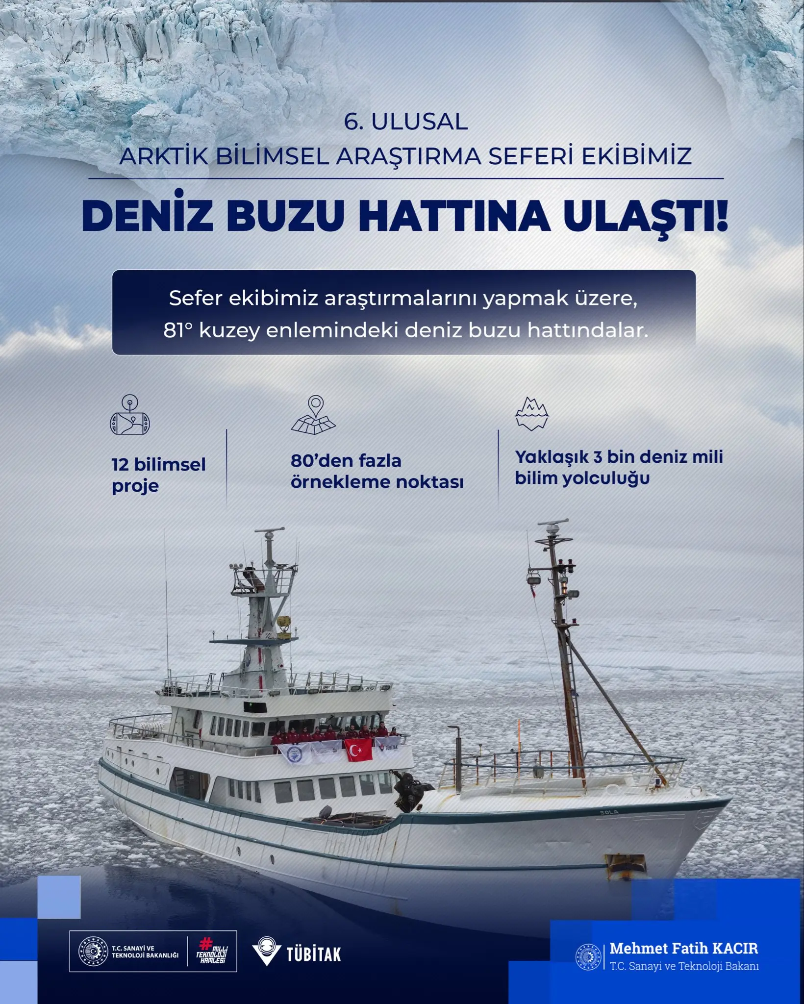 Ulusal Arktik Bilimsel Araştırma Seferi başladı