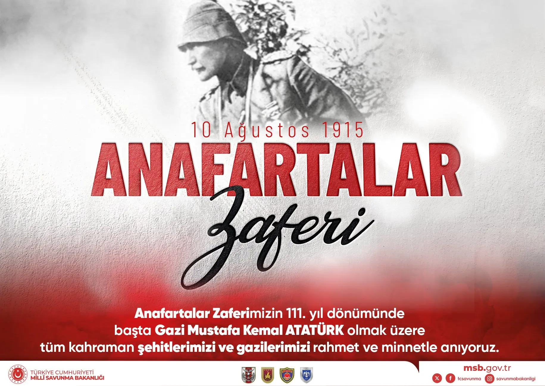 Anafartalar Zaferi'nin 111. yılı anma etkinlikleri