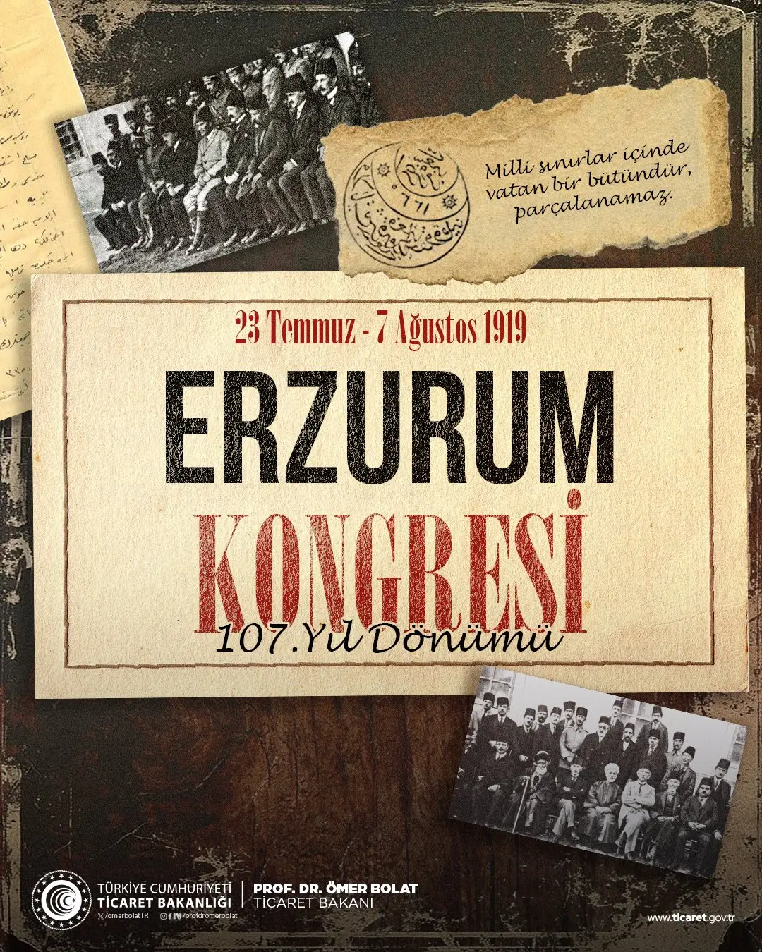 Erzurum Kongresi'nin yıl dönümü anma etkinliği