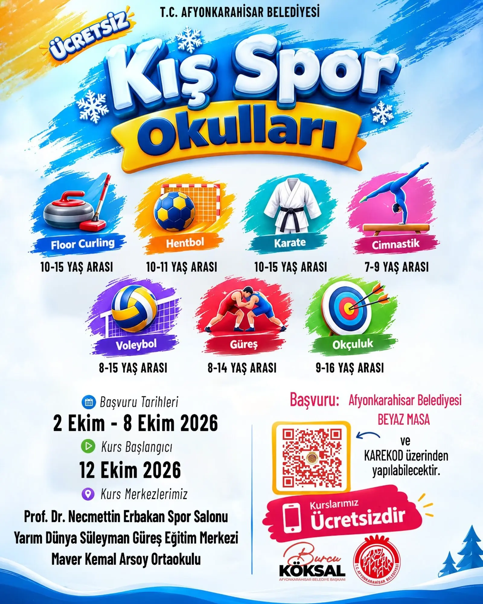 Afyonkarahisar'da Spor Kursları Başlıyor