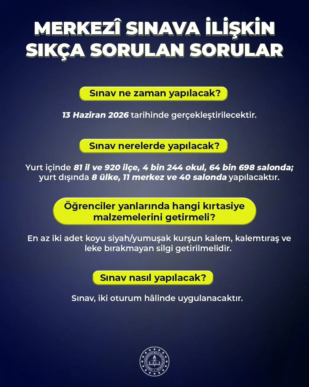 2026 LGS öncesi öğrencilere önemli hatırlatmalar