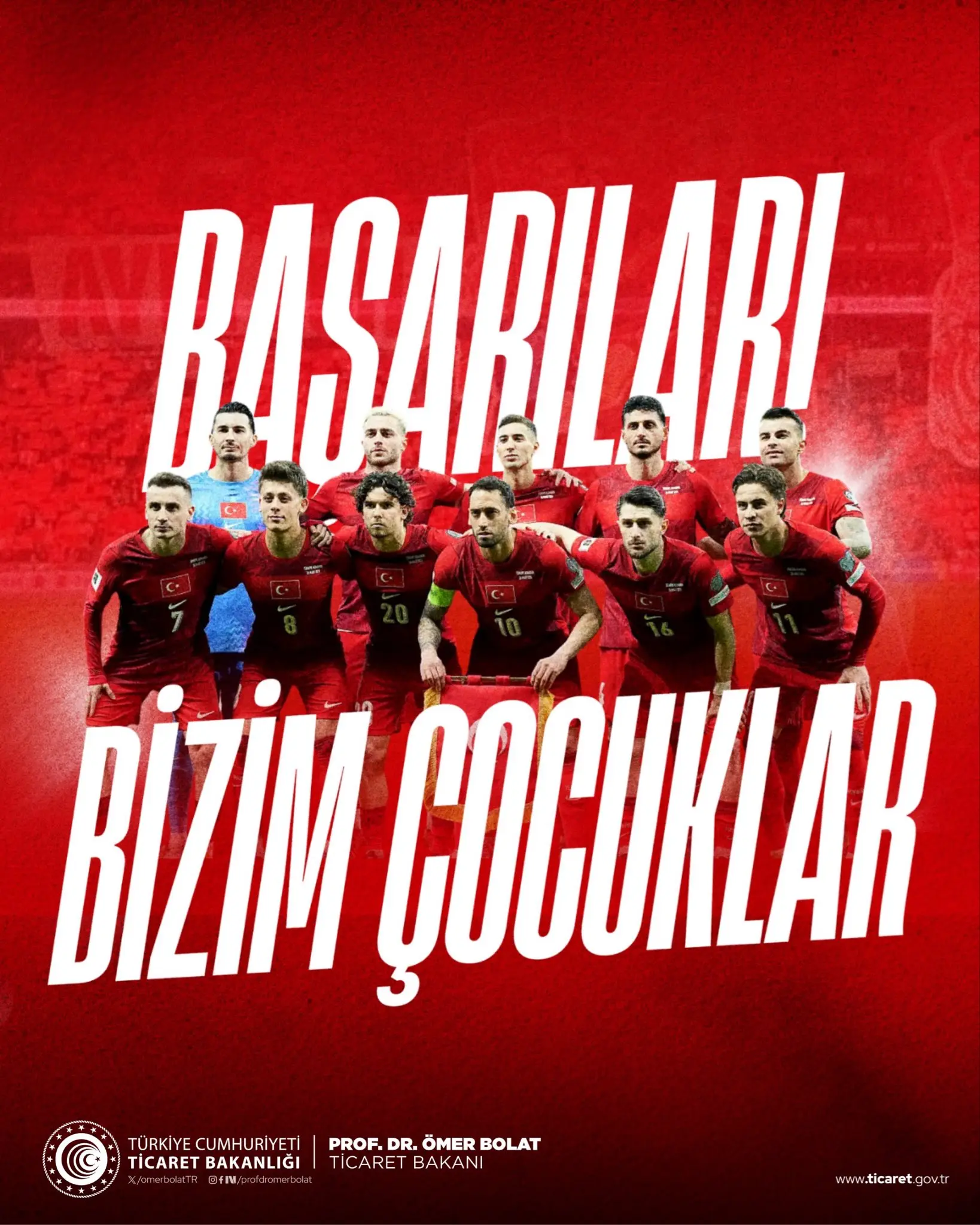 Millî Takımımıza Avustralya maçı için başarı dilekleri